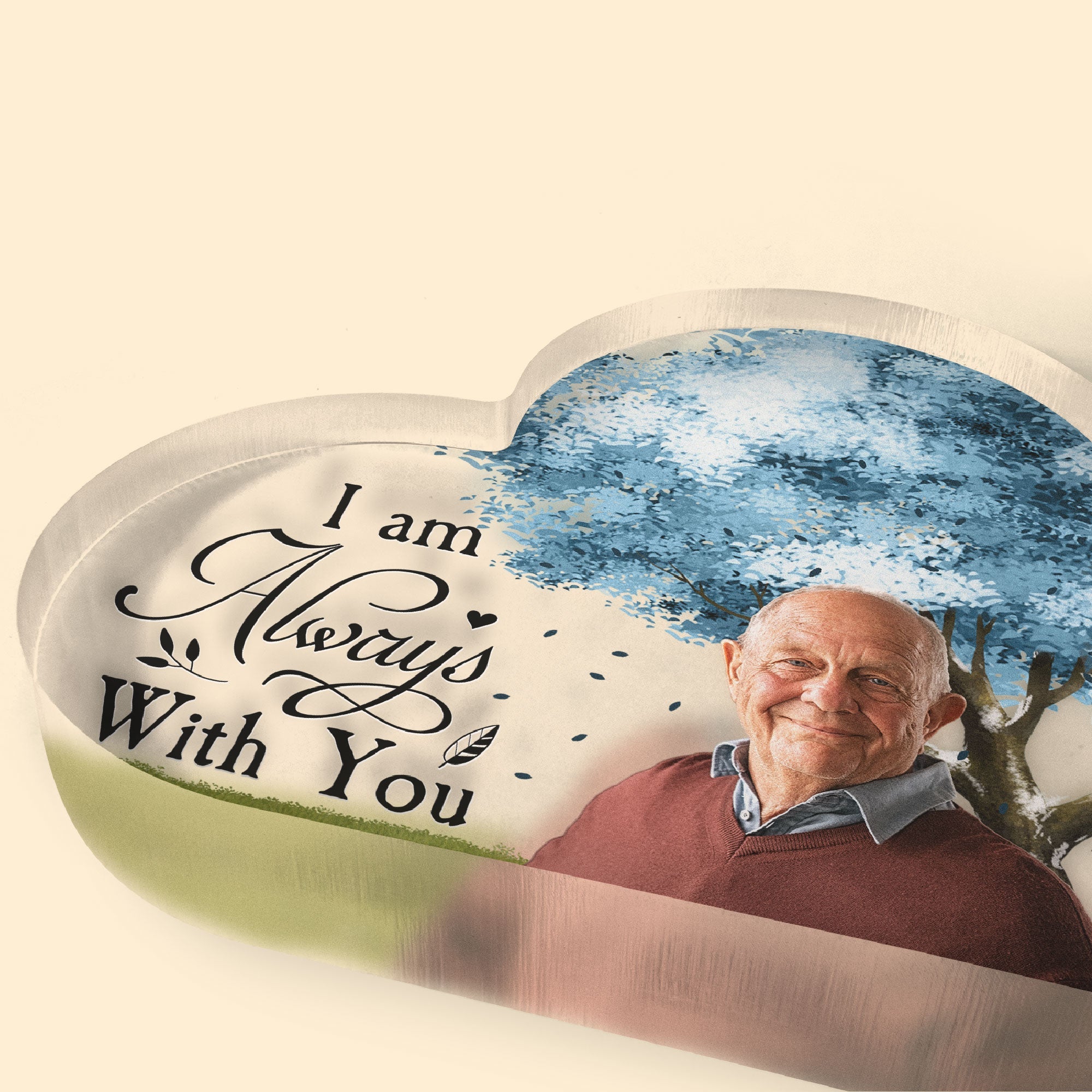 I Am Always With You Memorial Plaque - Personalized Acrylic Photo Plaque