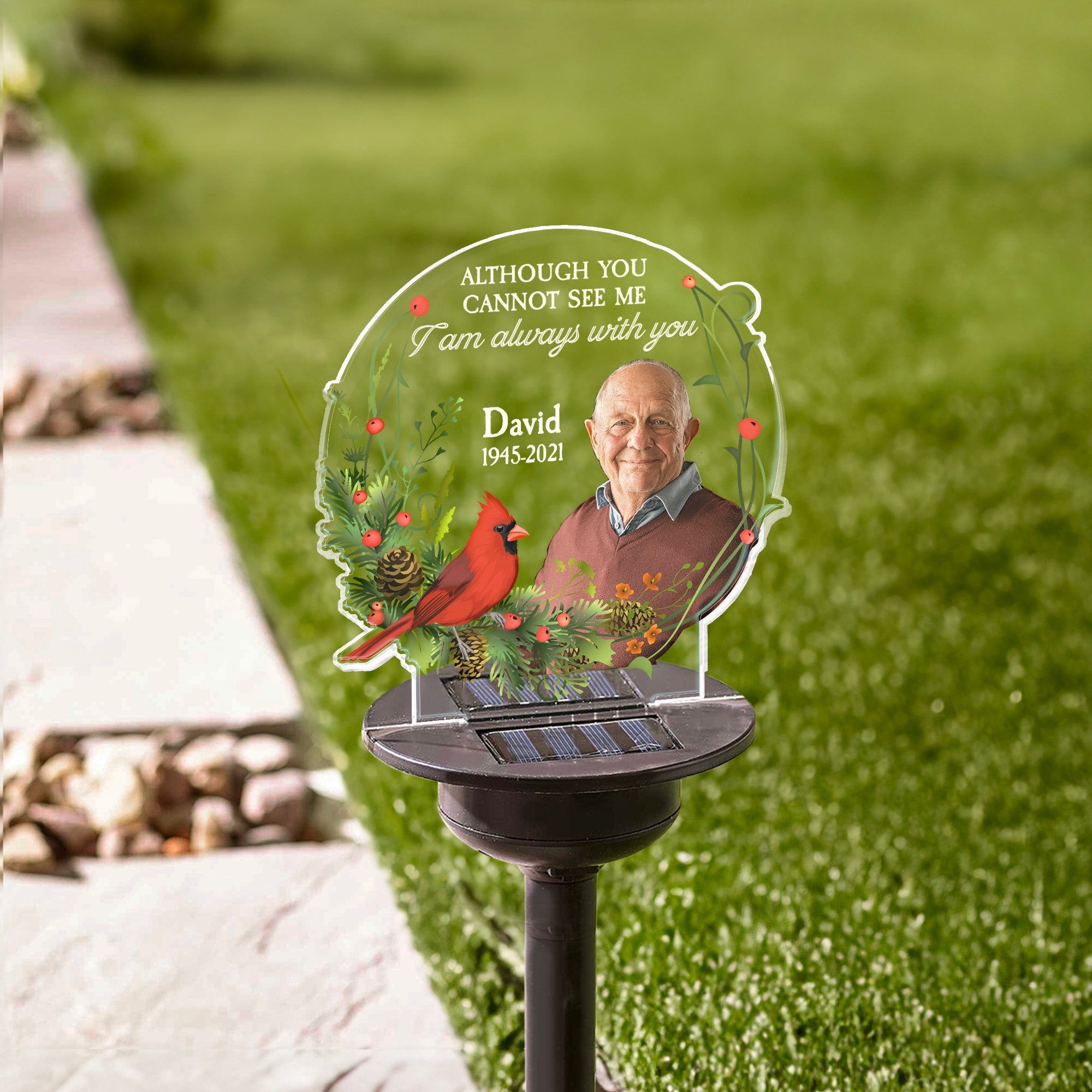 I Am Always With You - Personalized Photo Solar Light