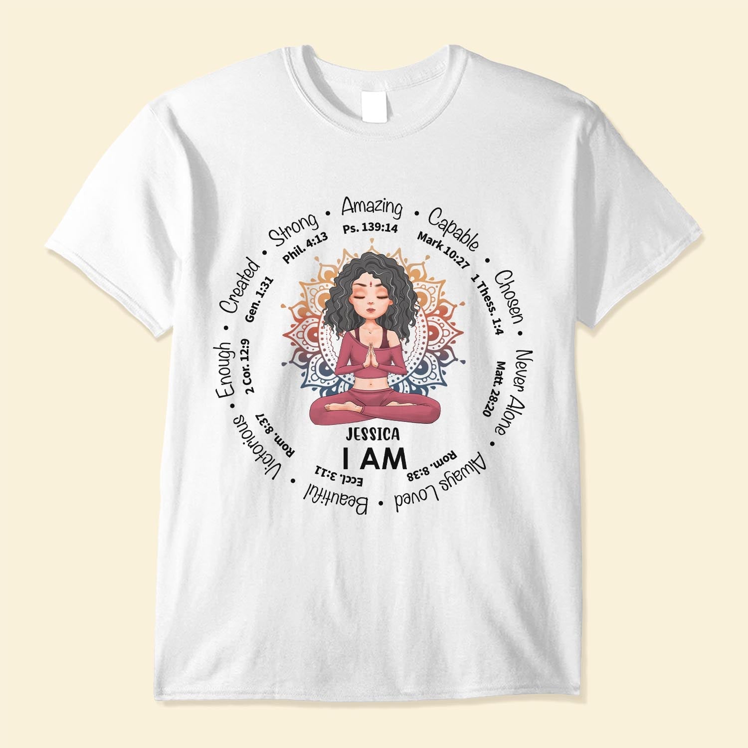 I Am Amazing Bible Verse Personalized Shirt Gift For Yoga Lover