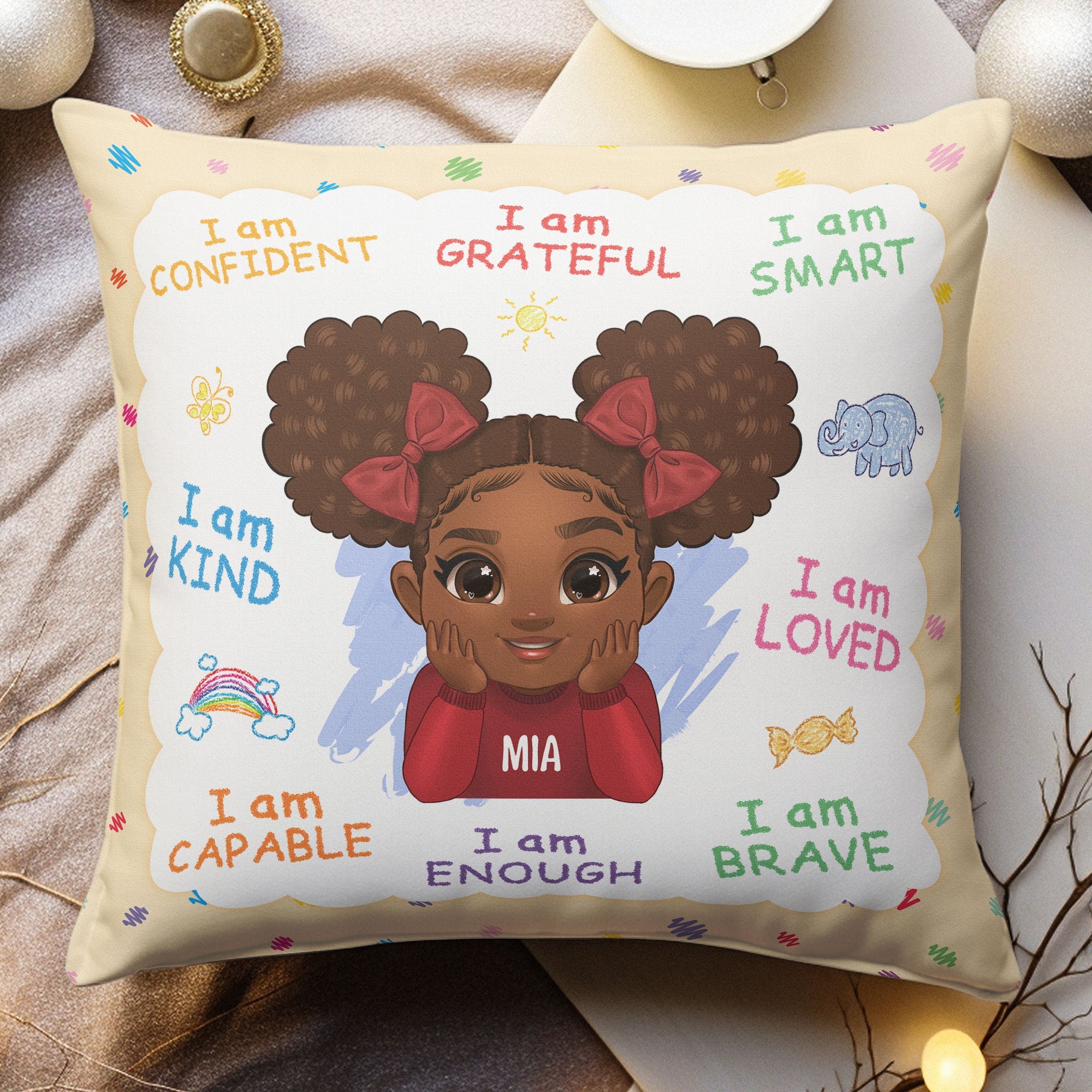 I Am Kind I Am Smart I Am Confident Son Grandson - Personalized Pillow (Insert Included)