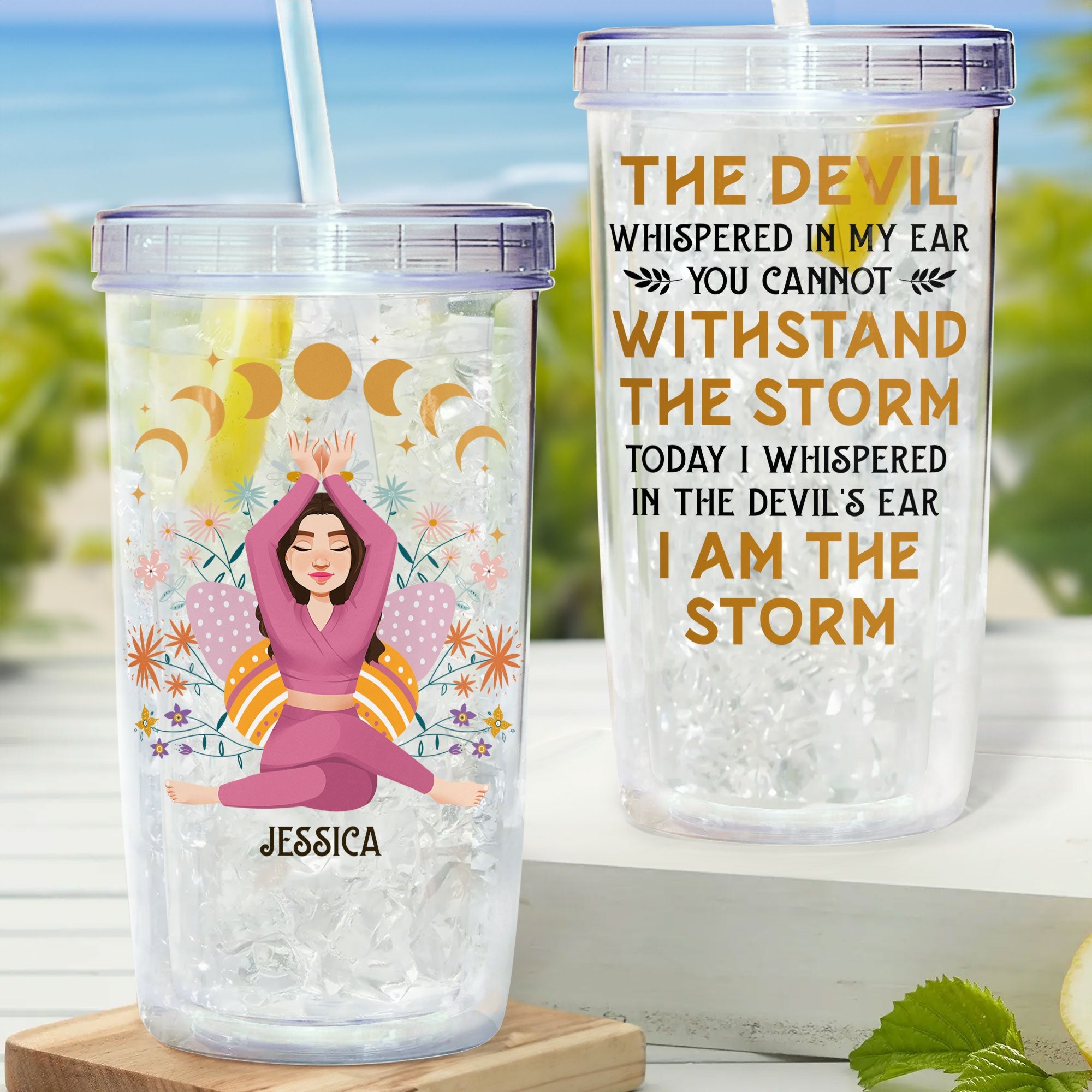 I Am The Storm - Personalized Acrylic Insulated Tumbler