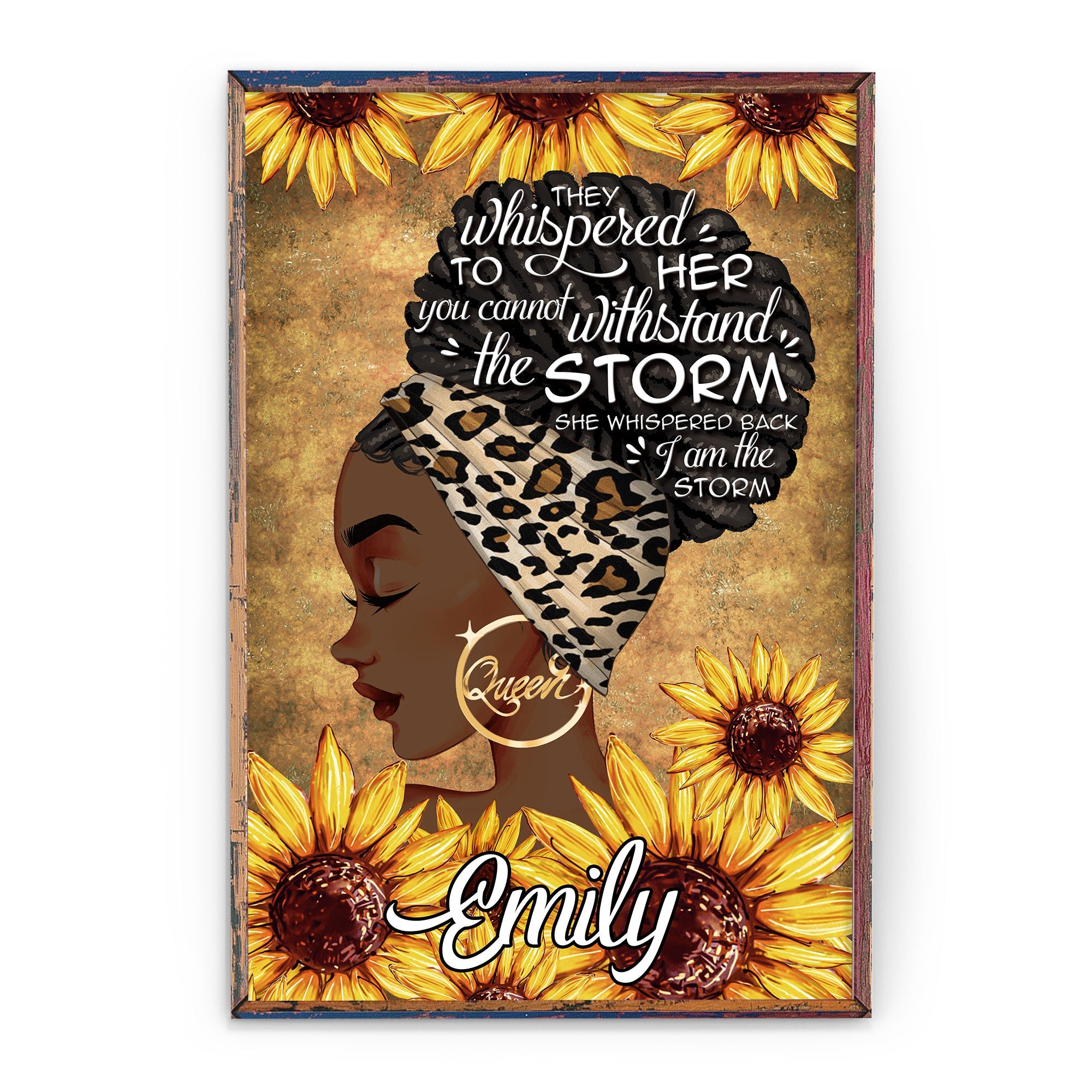 I Am The Storm - Personalized Poster/Canvas - Motivational, Birthday Gift For Black Girl, Black Woman, Afro Queen