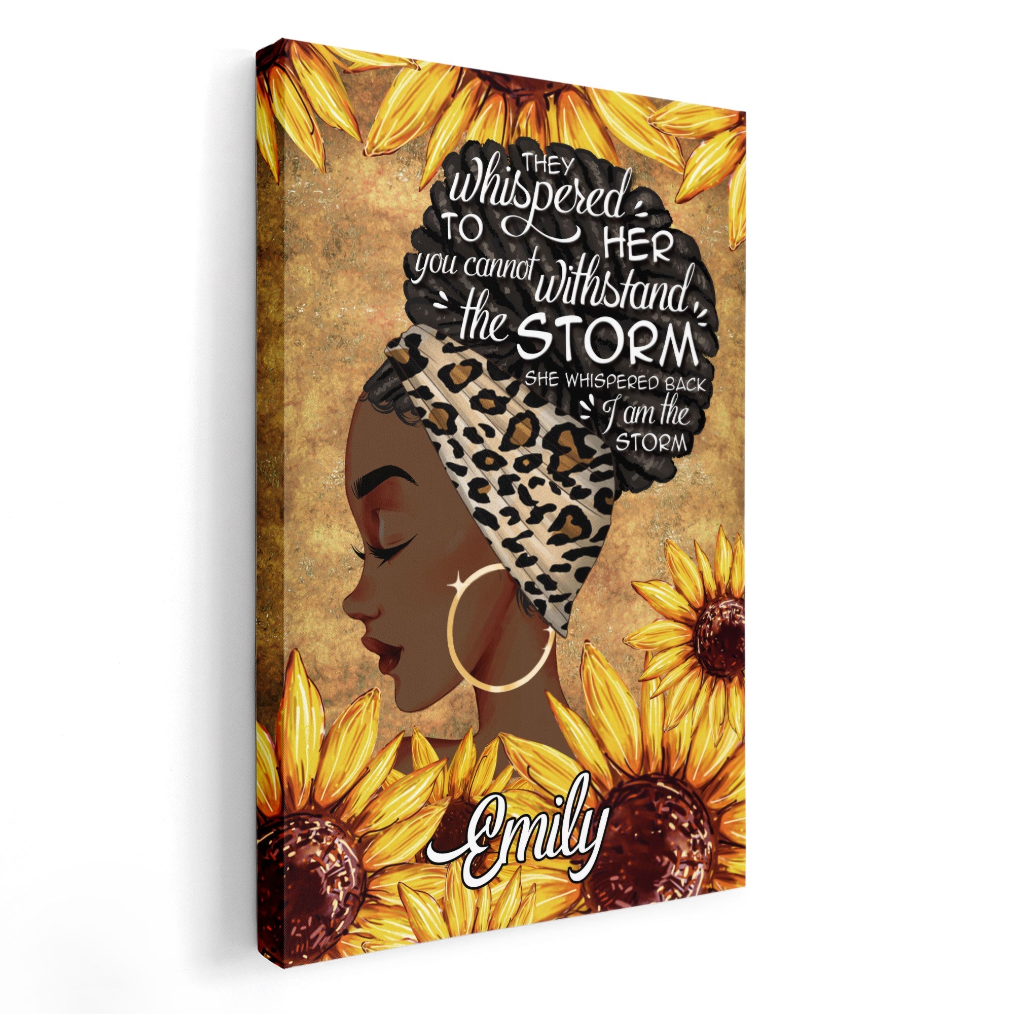 I Am The Storm - Personalized Poster/Canvas - Motivational, Birthday Gift For Black Girl, Black Woman, Afro Queen