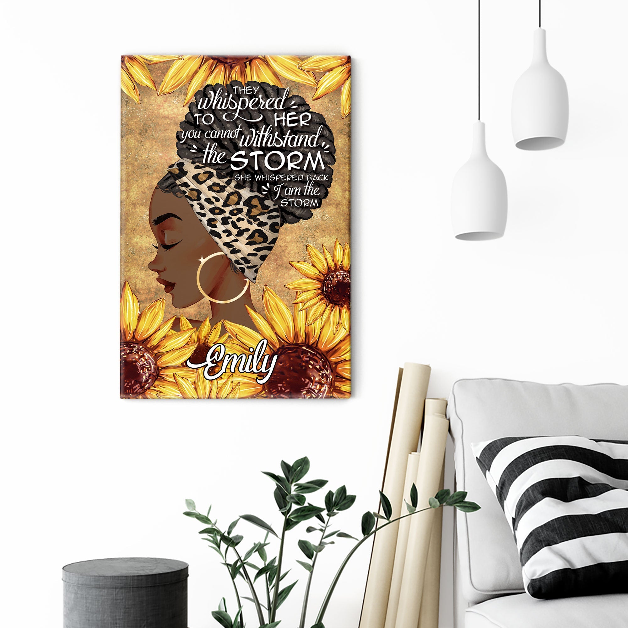 I Am The Storm - Personalized Poster/Canvas - Motivational, Birthday Gift For Black Girl, Black Woman, Afro Queen