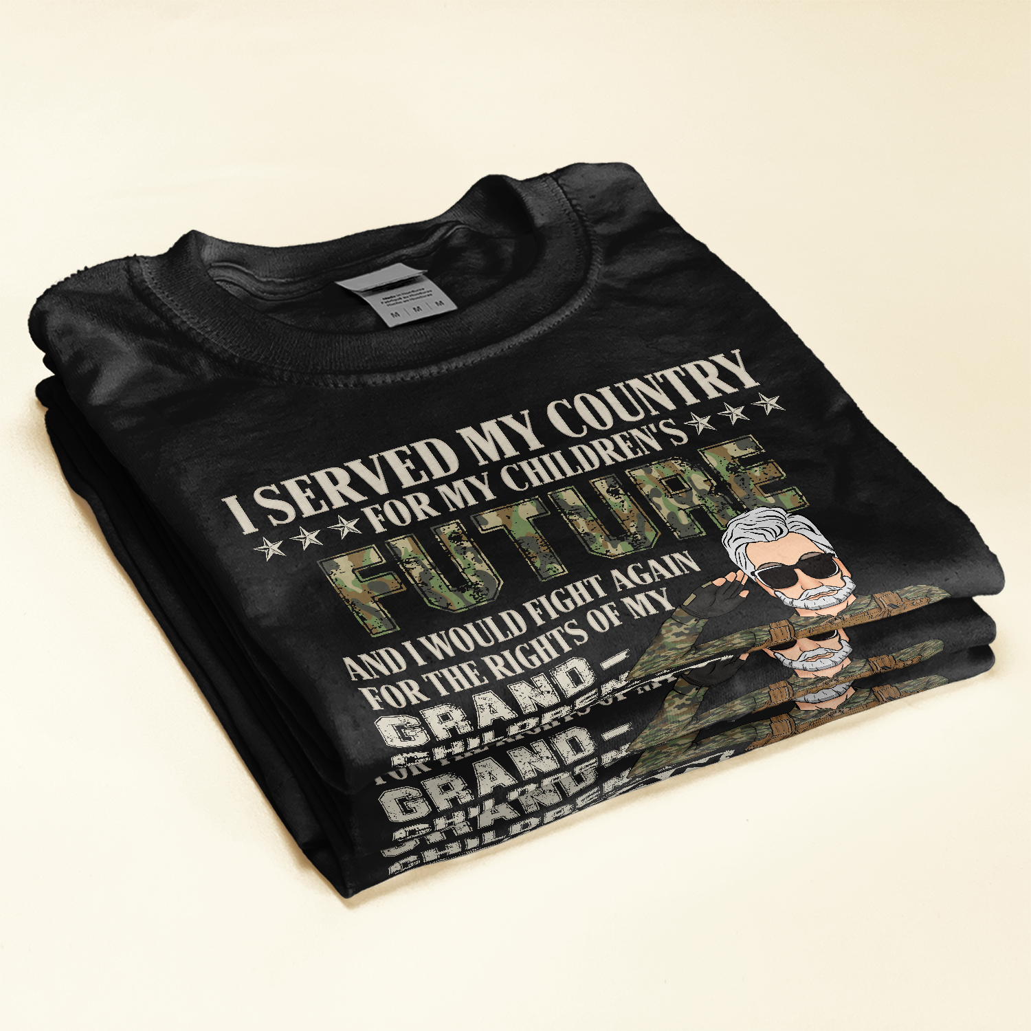 I Am Veteran Grandpa - Personalized Shirt - Father's Day, Birthday Gift For Veteran Granpa, Grandfather,Dad, Father