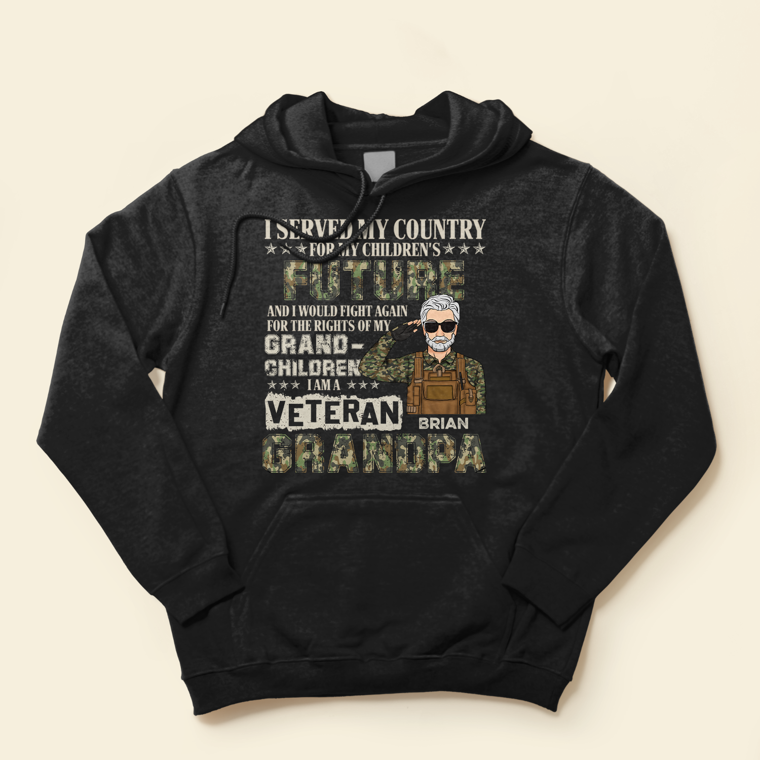 I Am Veteran Grandpa - Personalized Shirt - Father's Day, Birthday Gift For Veteran Granpa, Grandfather,Dad, Father