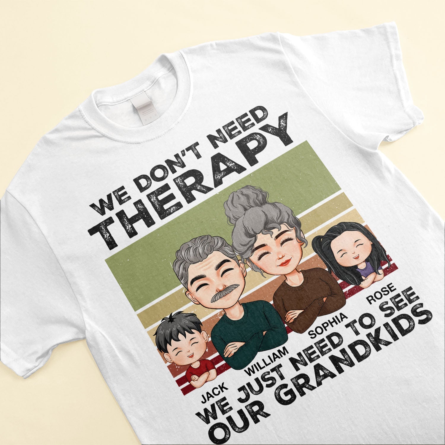 I Don't Need Therapy I Just Need To See My Grandkids - Personalized Shirt