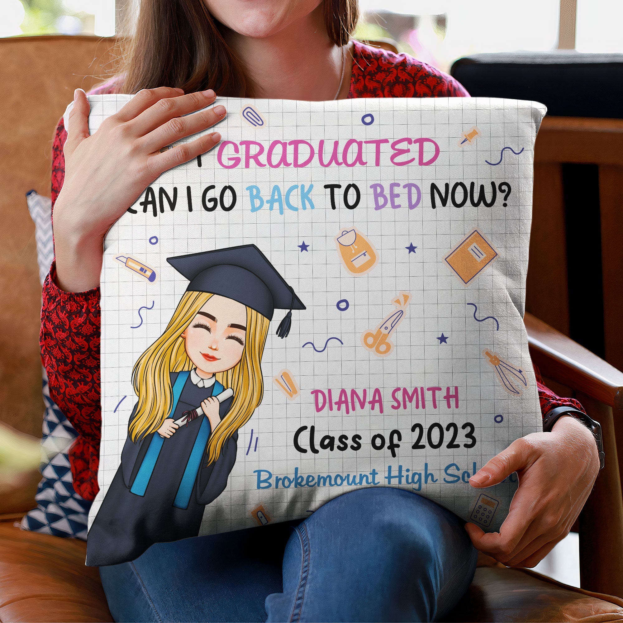 I Graduated - Personalized Pillow