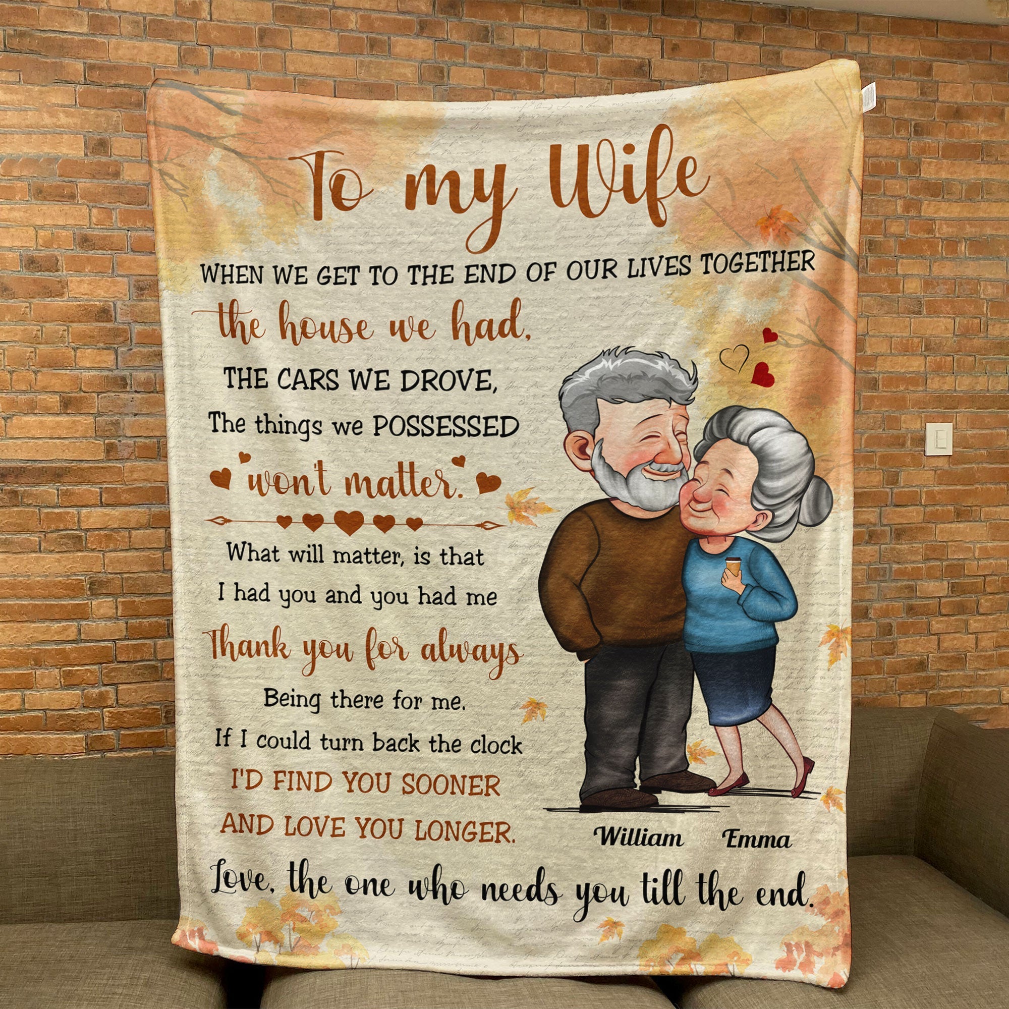 I Had You And You Had Me Old Couples Anniversary - Personalized Blanket