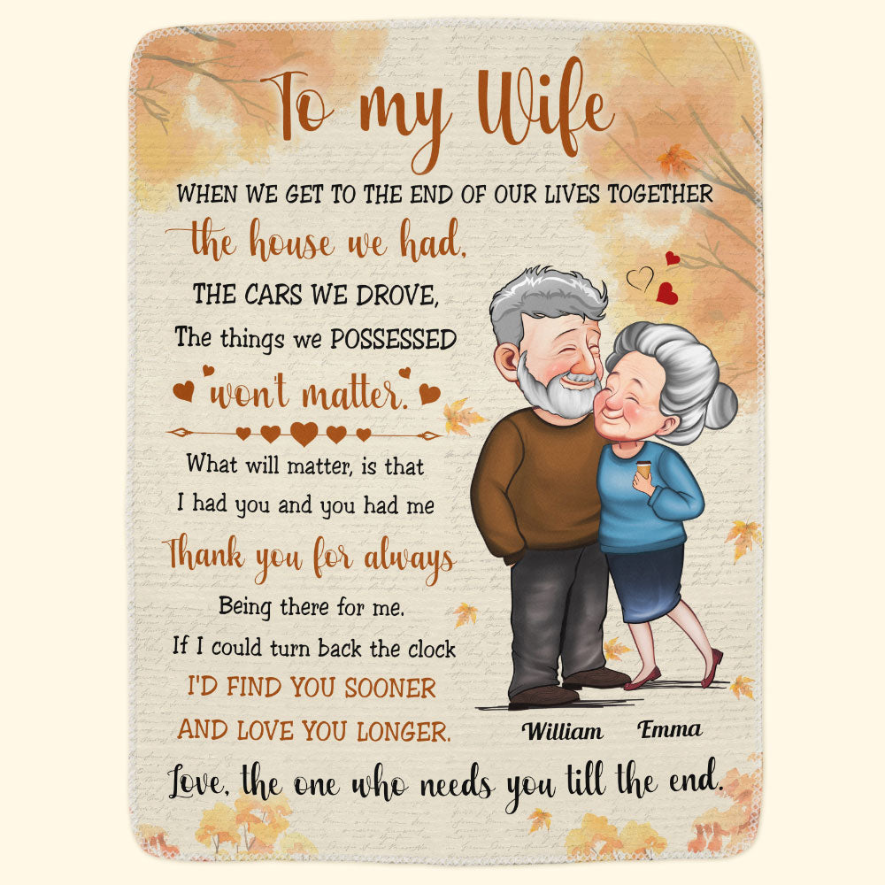 I Had You And You Had Me Old Couples Anniversary - Personalized Blanket