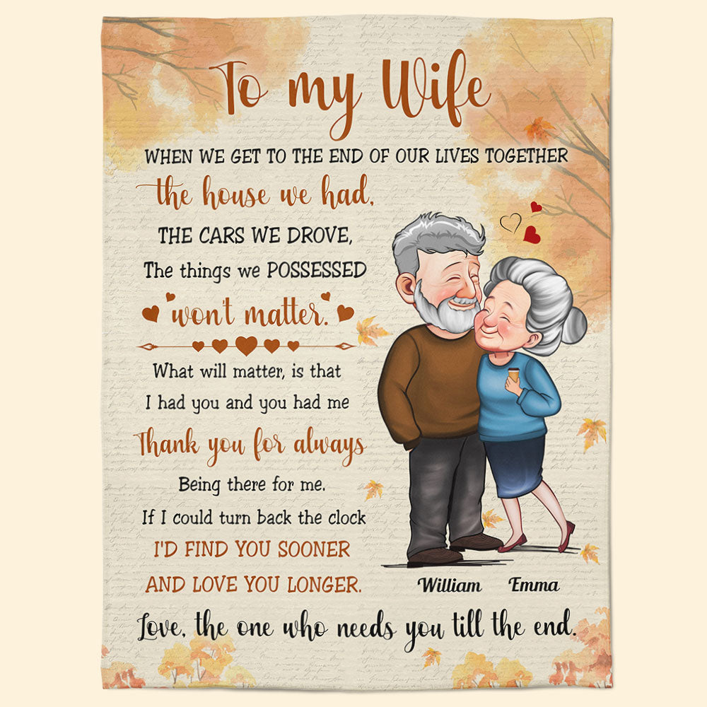 I Had You And You Had Me Old Couples Anniversary - Personalized Blanket