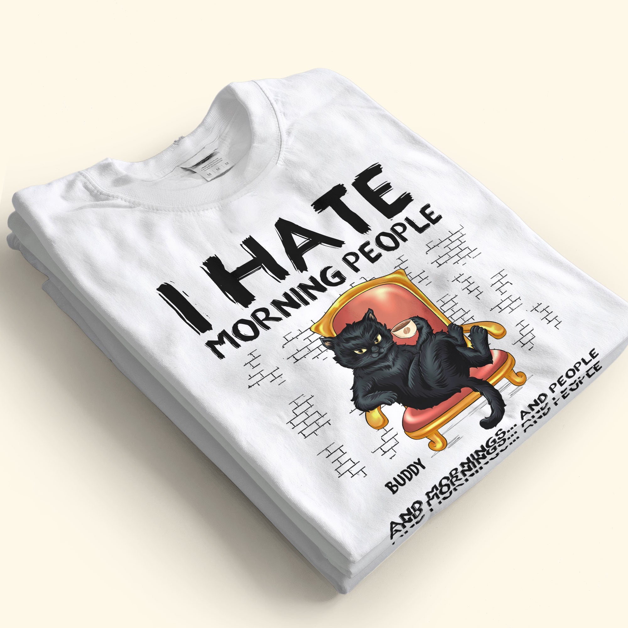 I Hate Morning People - Personalized Shirt