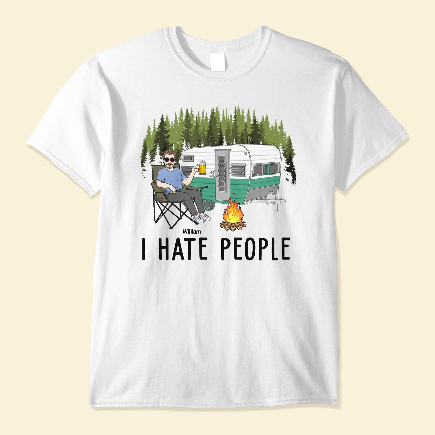 I Hate People Camping - Personalized Shirt