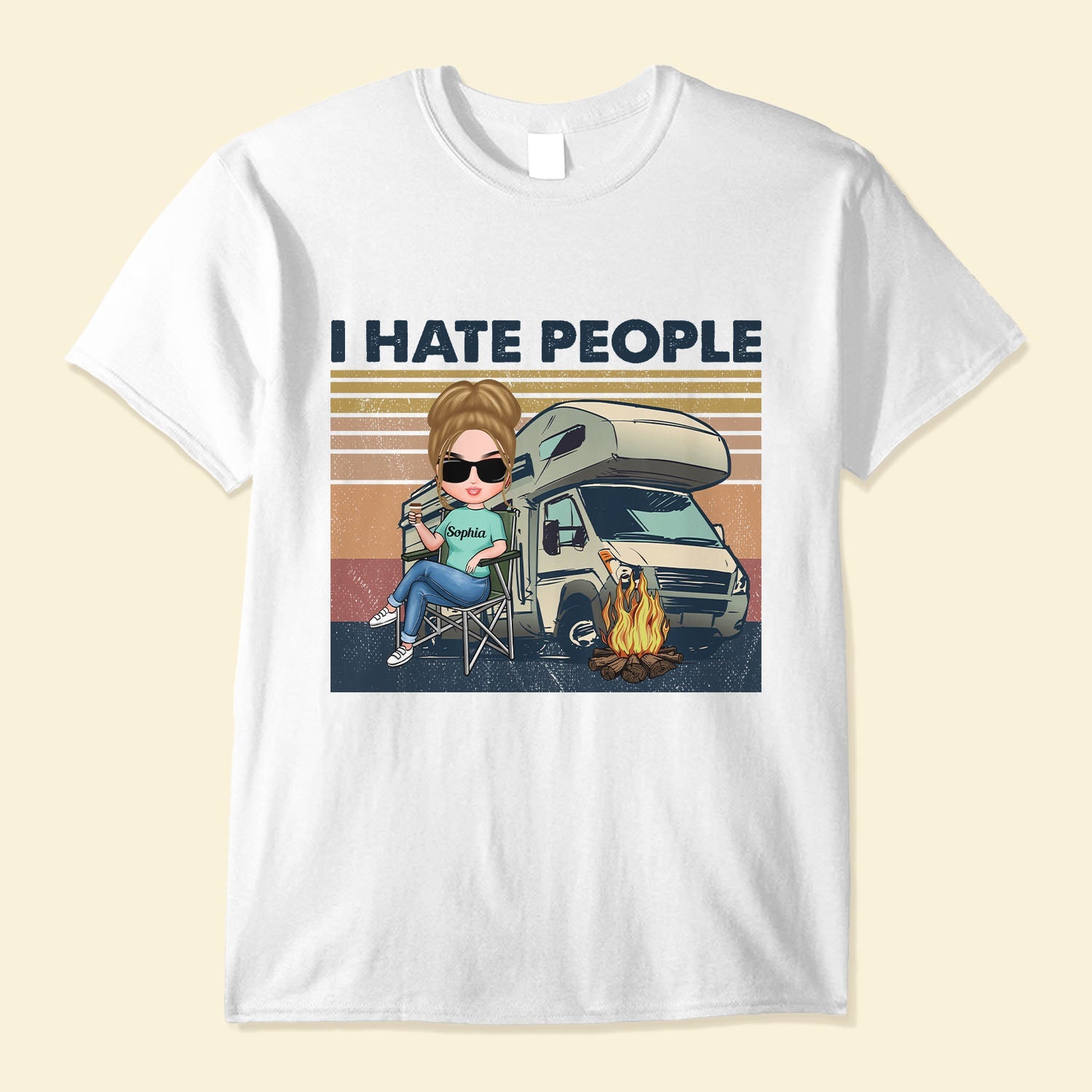 I Hate People - Personalized Shirt - Birthday Gift For Camping Lovers, Wanderlust  - Camping Doll