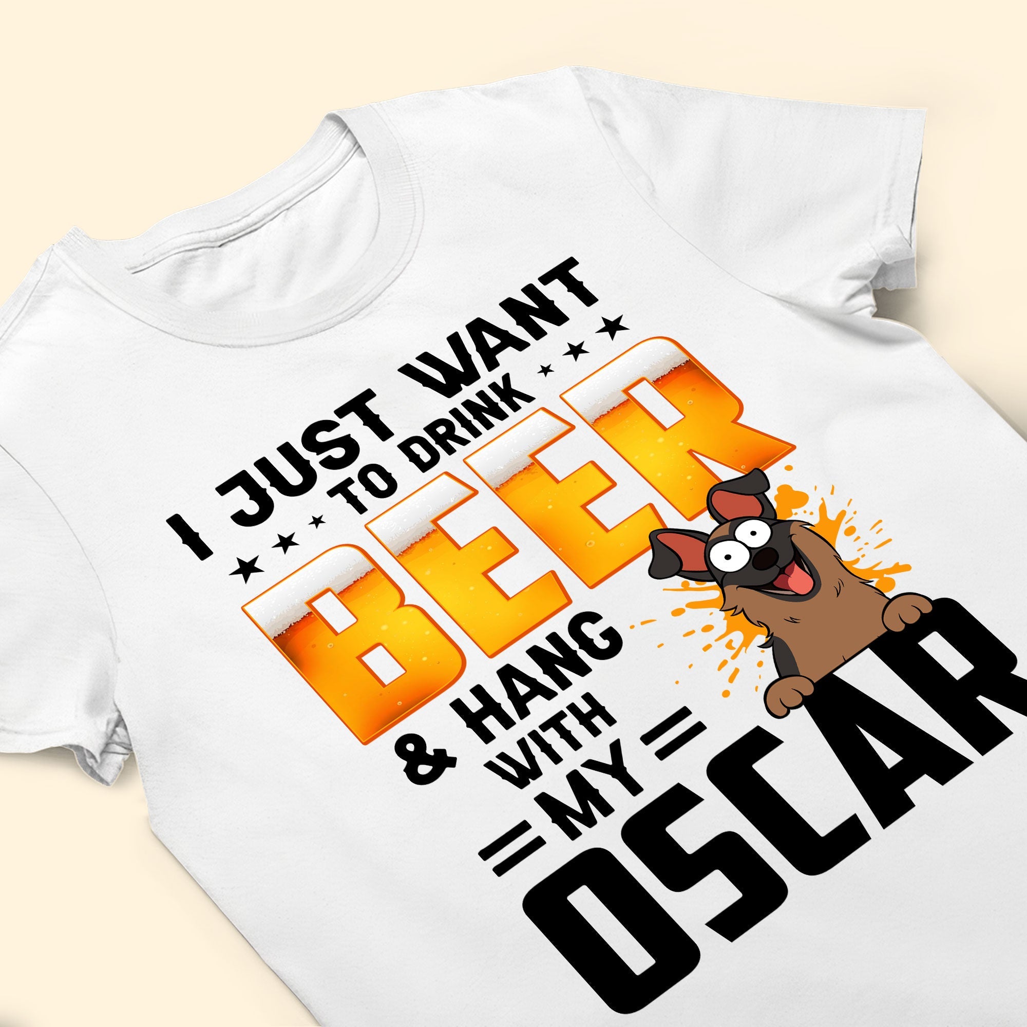 I Just Want To Drink Beer & Hang With My Dogs Cats - Personalized Shirt