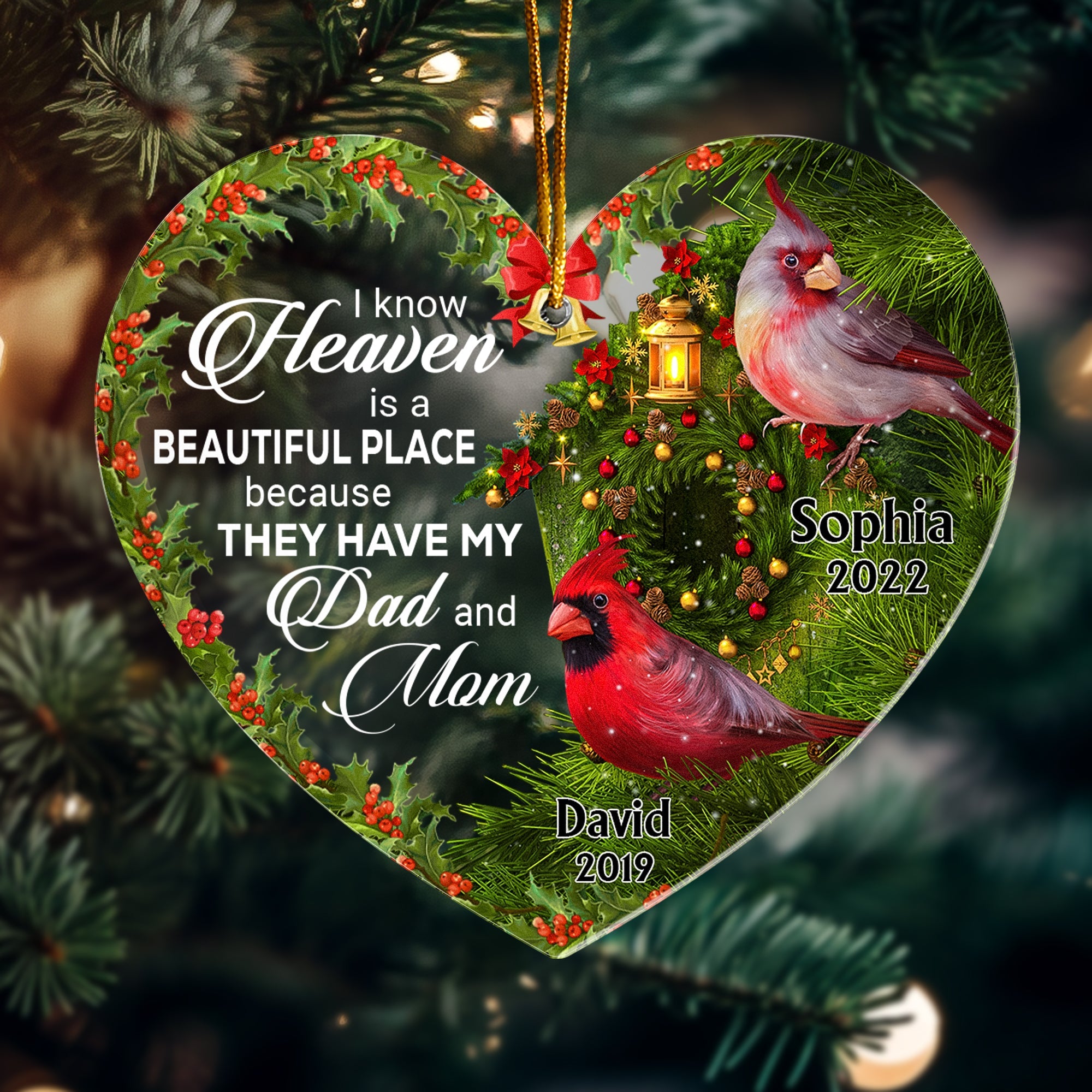 I Know Heaven Is A Beautiful Place Because They Have - Personalized Custom Shaped Acrylic Ornament