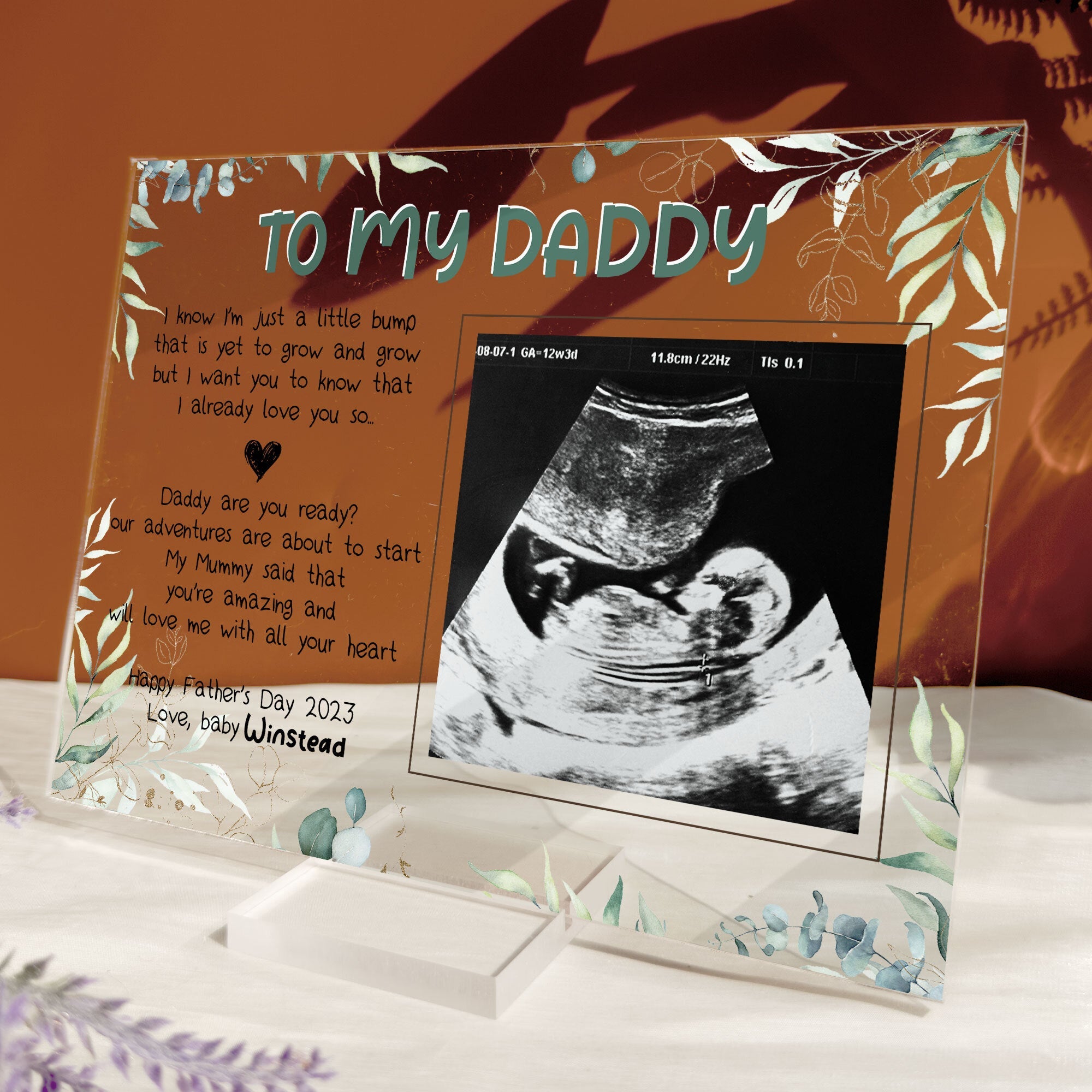 I Know I'm Just A Little Bump - Personalized Acrylic Photo Plaque