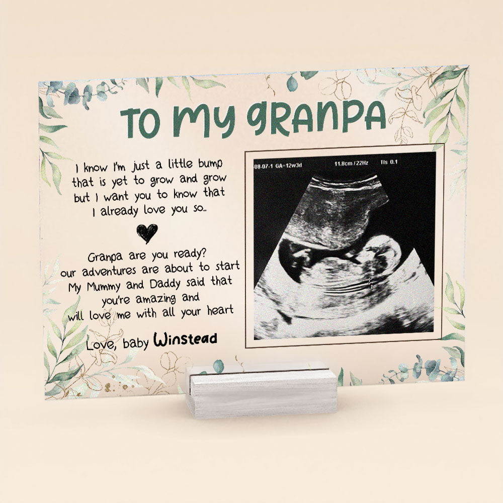 I Know I'm Just A Little Bump - Personalized Acrylic Photo Plaque