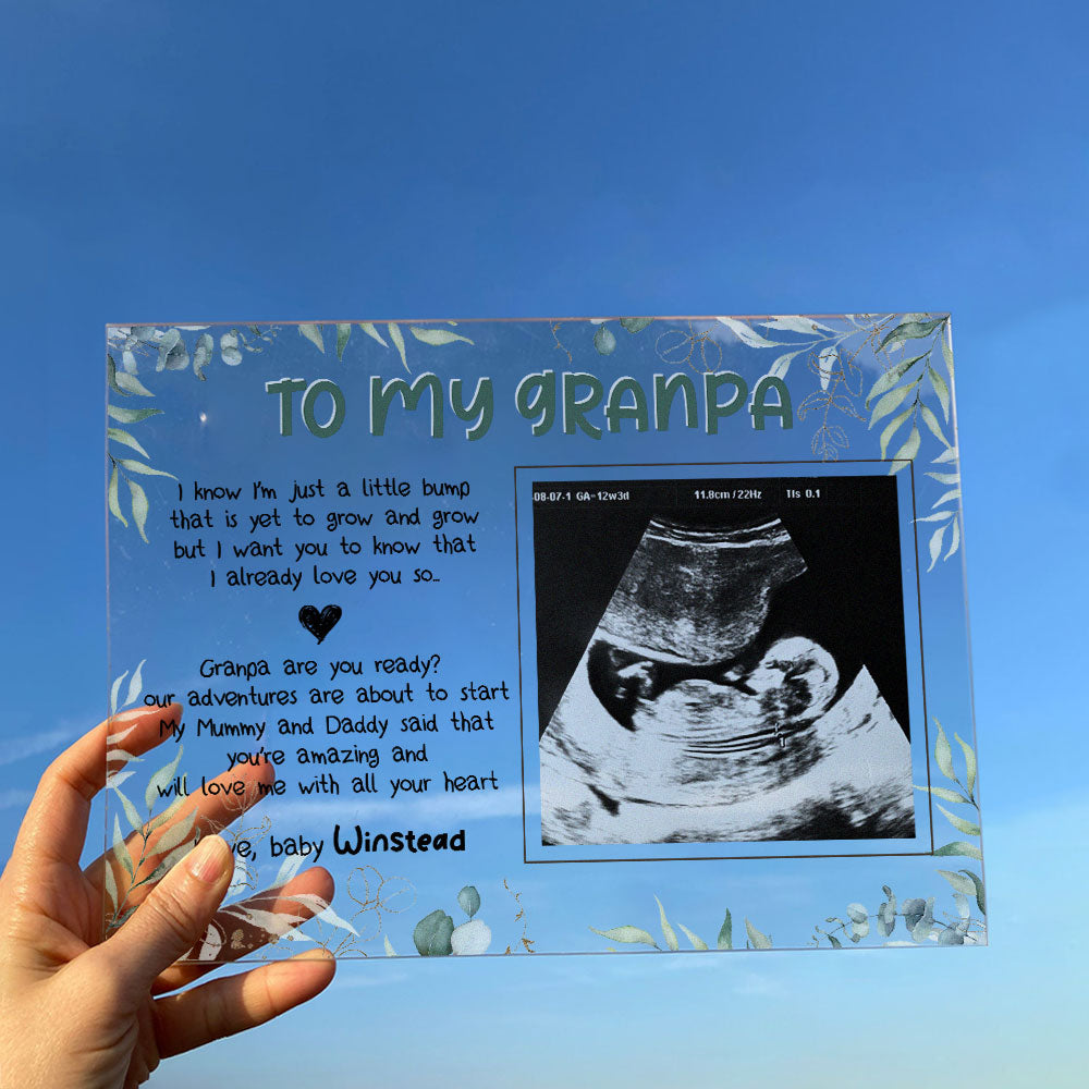 I Know I'm Just A Little Bump - Personalized Acrylic Photo Plaque