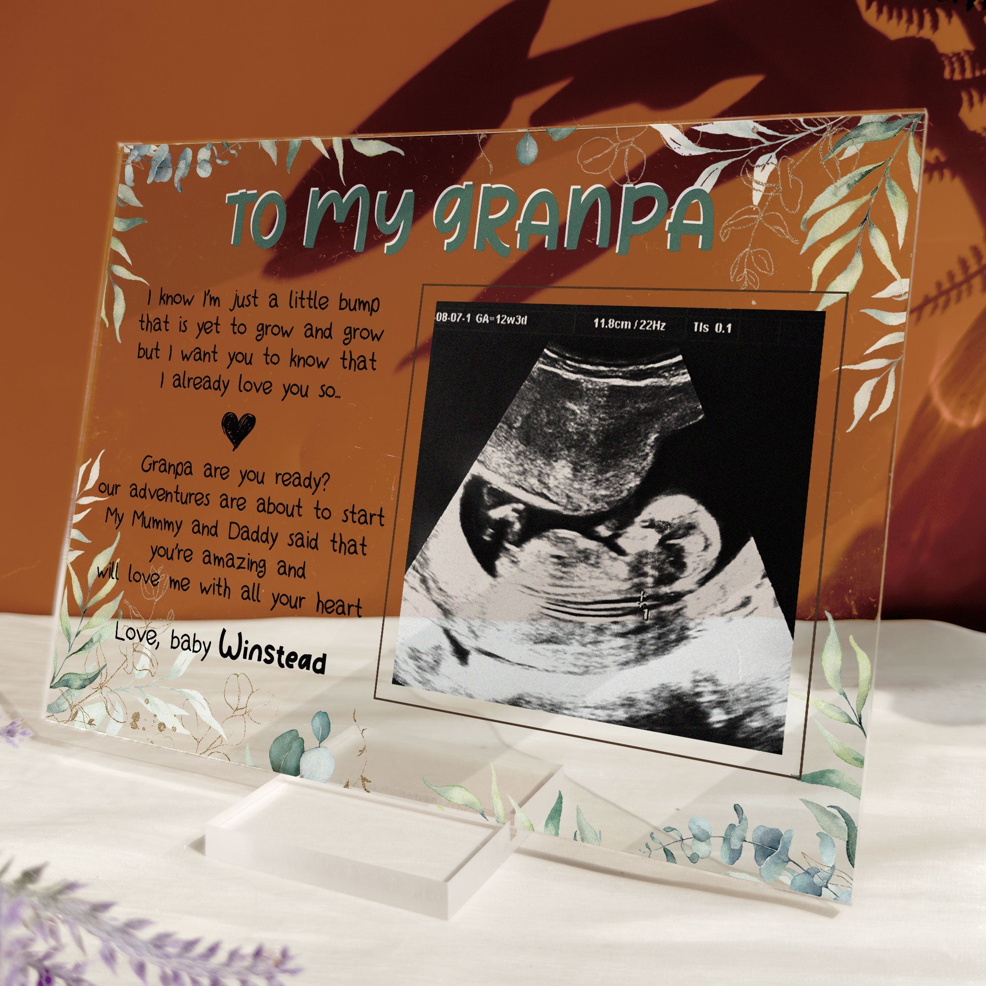 I Know I'm Just A Little Bump - Personalized Acrylic Photo Plaque