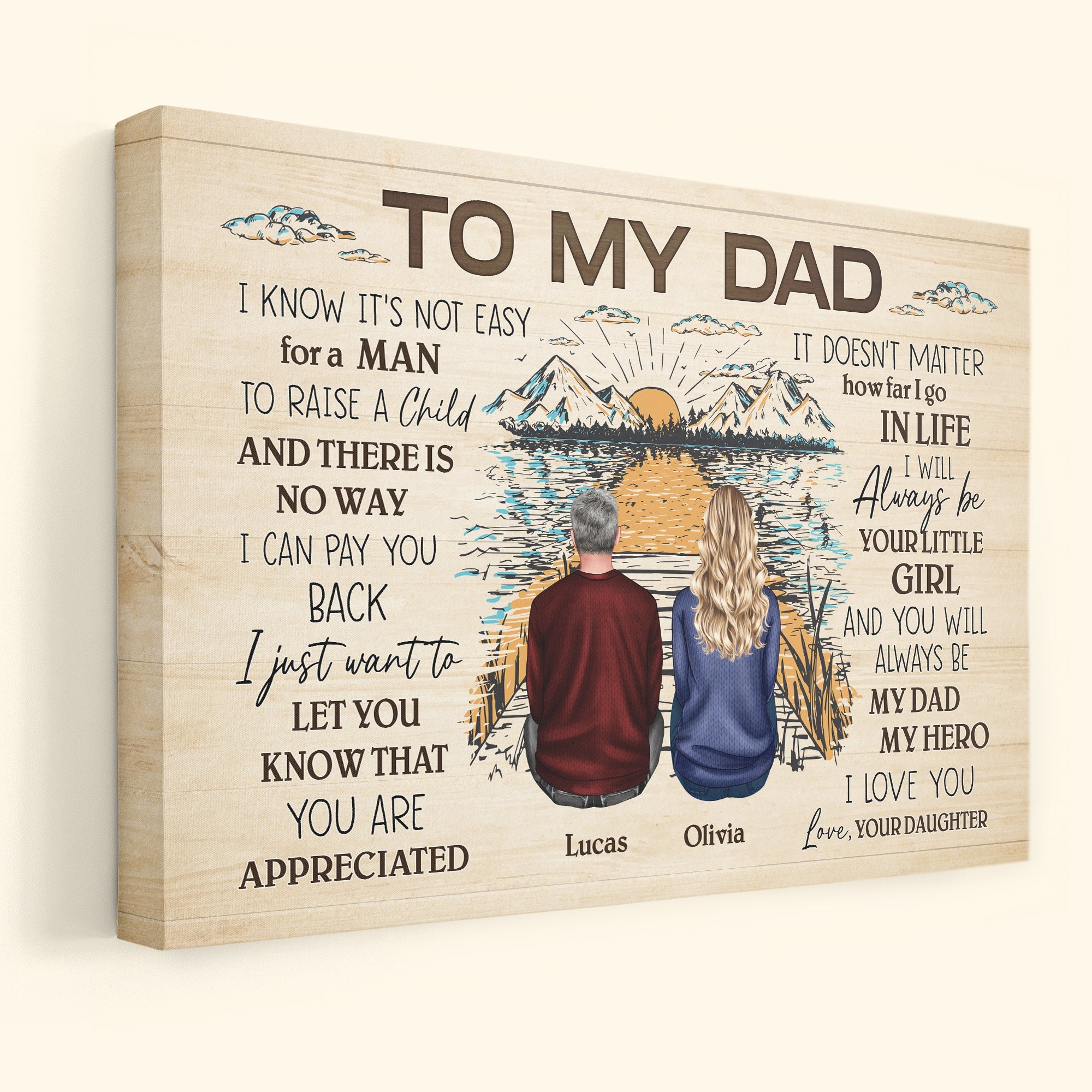 I Know It's Not Easy For A Man To Raise A Child - Personalized Poster