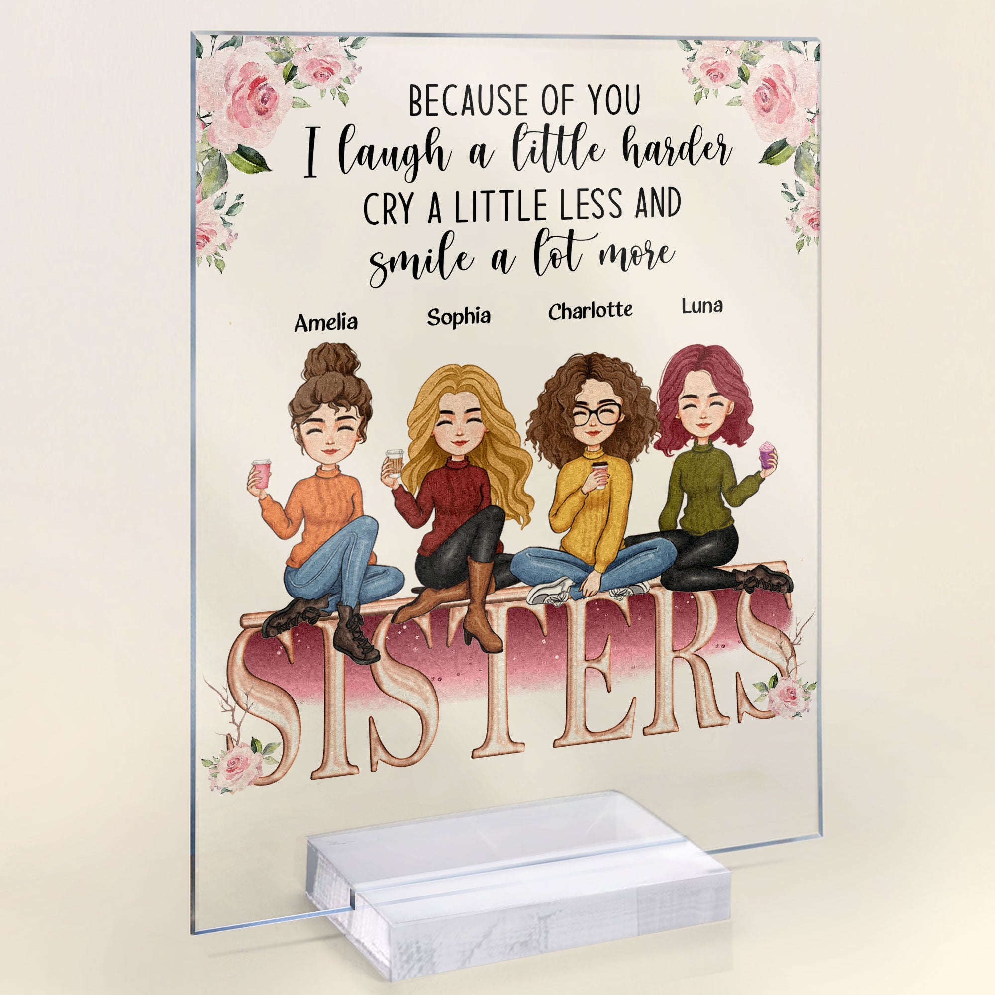 I Laugh A Little Harder - Personalized Acrylic Plaque