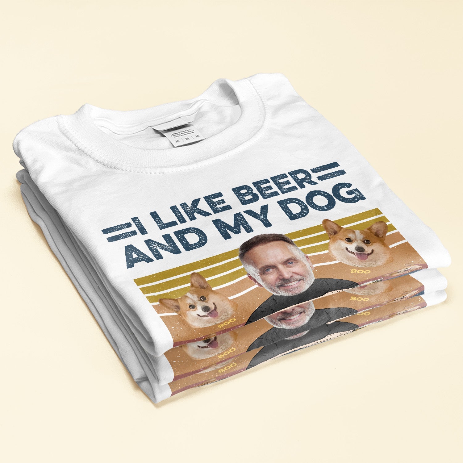 I Like Beer And My Dog - Personalized Photo Shirt