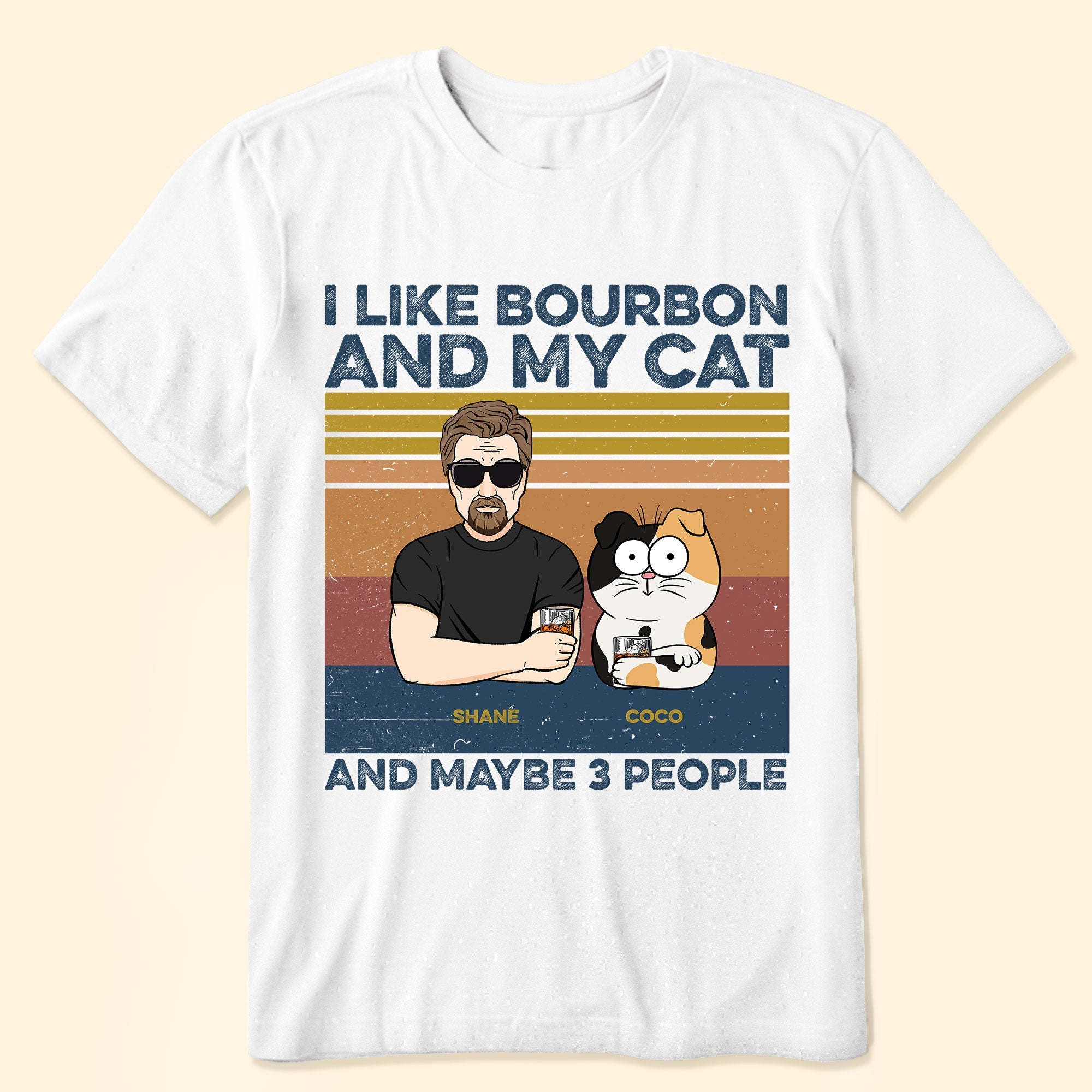 I Like Bourbon & My Cat - Personalized Shirt