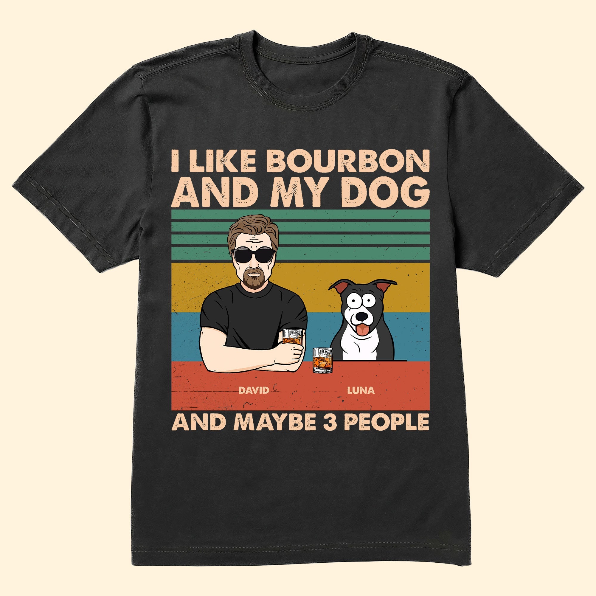 I Like Wine And My Dogs - Personalized Shirt