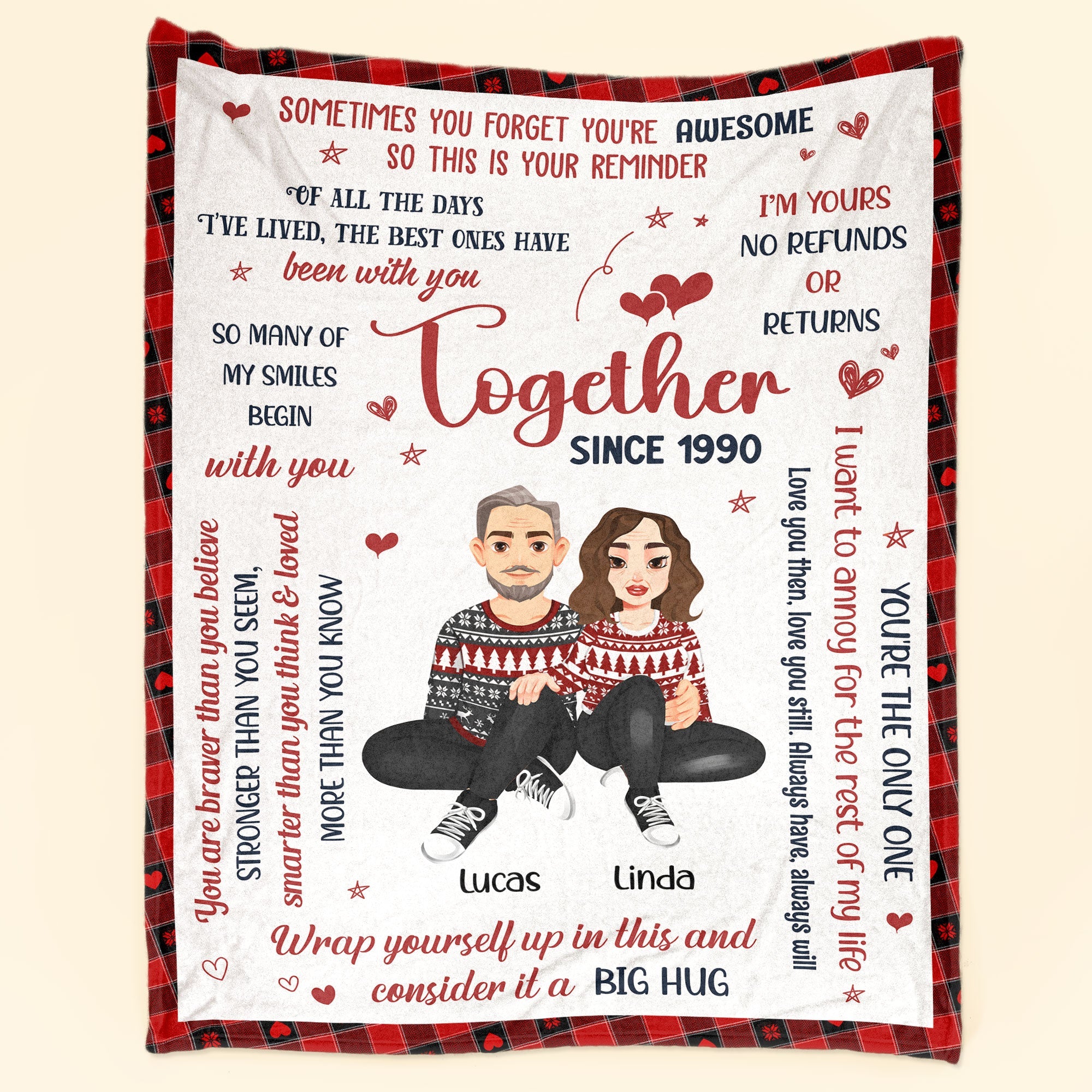 I Love You Christmas Gift For Wife - Personalized Blanket