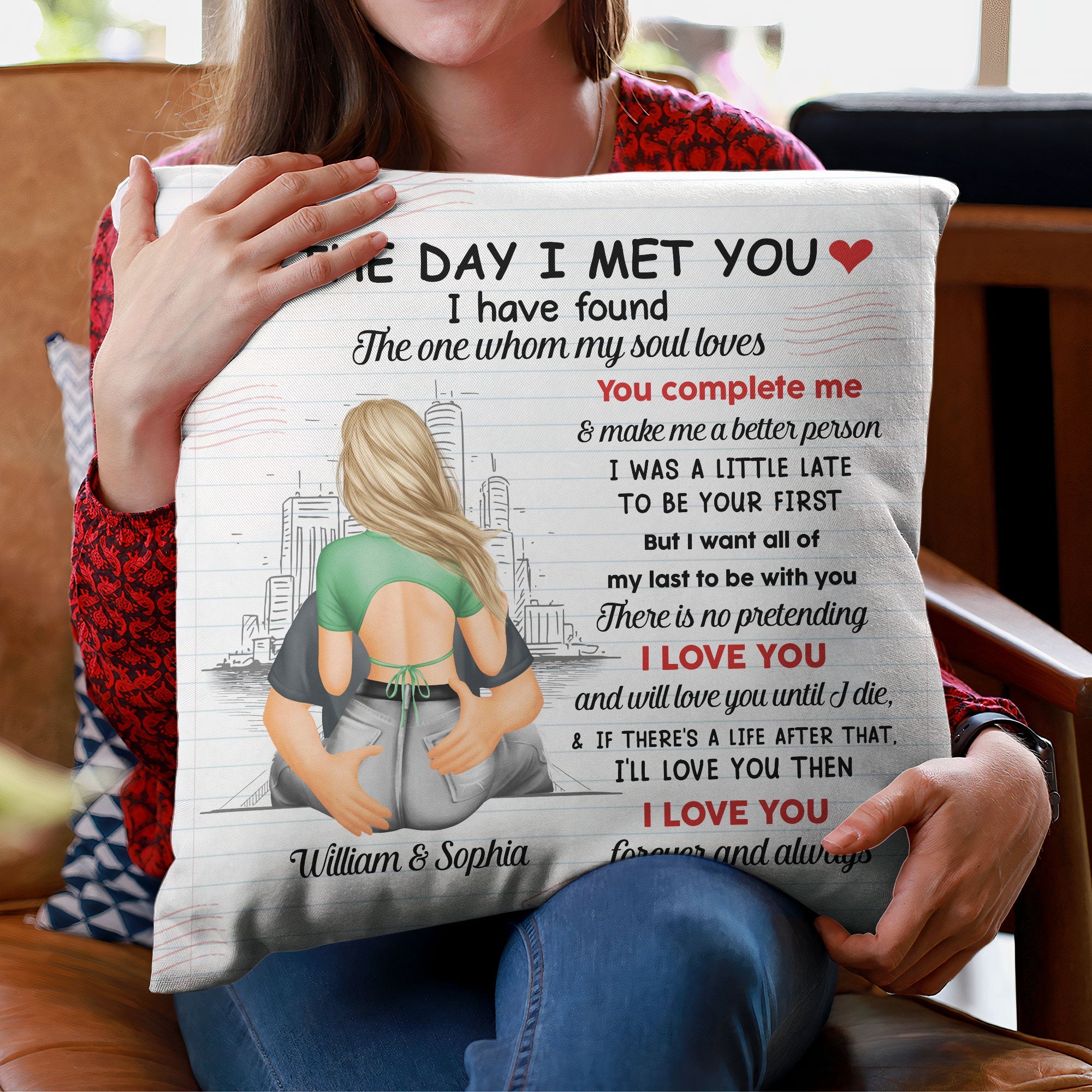 I Love You Forever And Always - Personalized Pillow - Anniversary Gifts For Her, Him