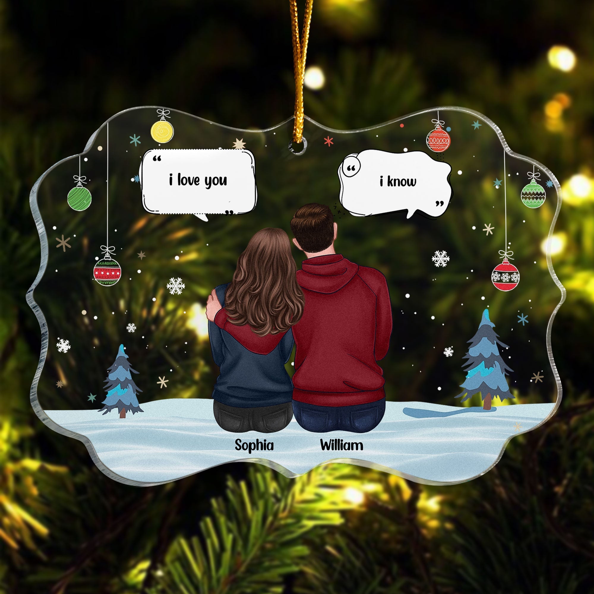 I Love You, I Know - Personalized Acrylic Ornament