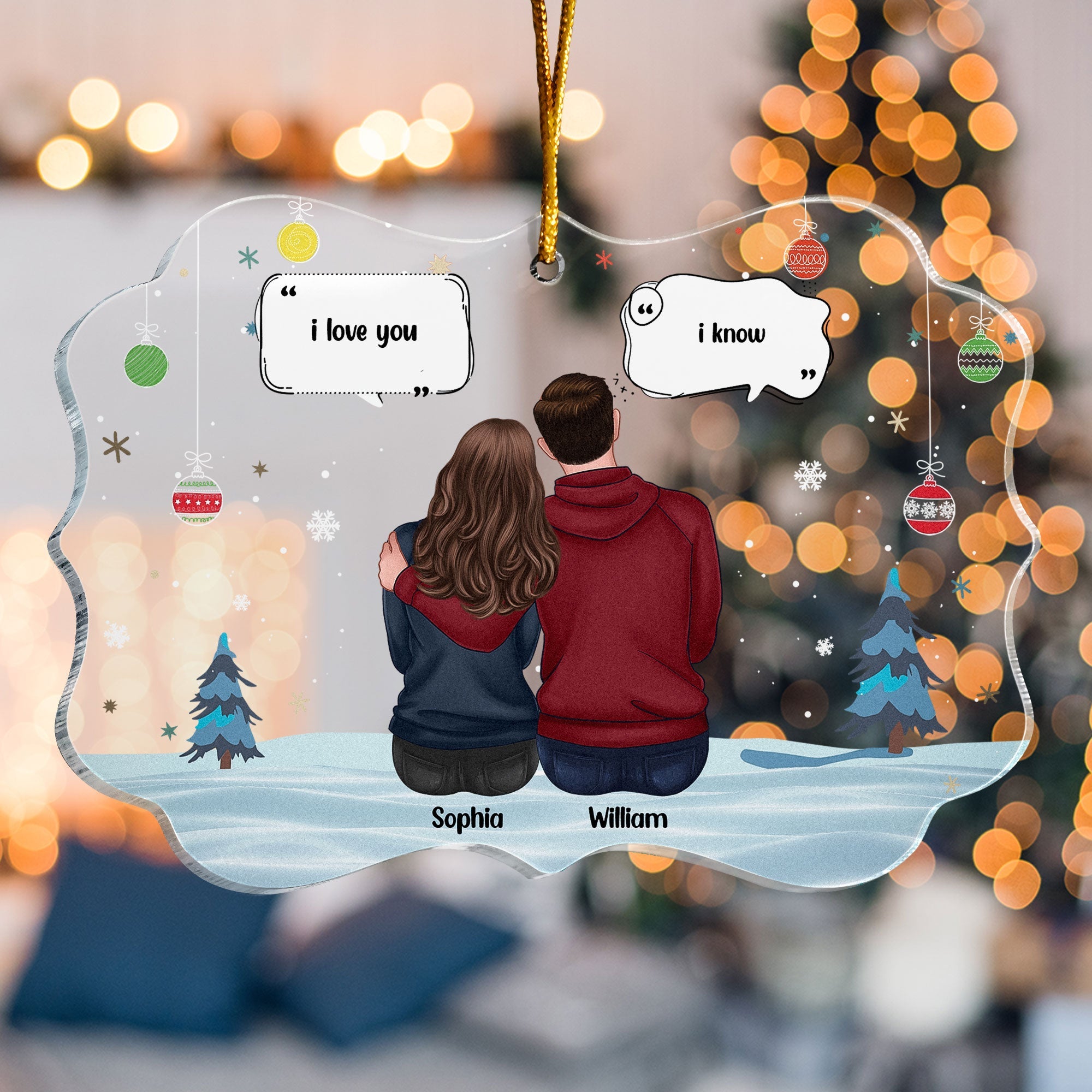 I Love You, I Know - Personalized Acrylic Ornament