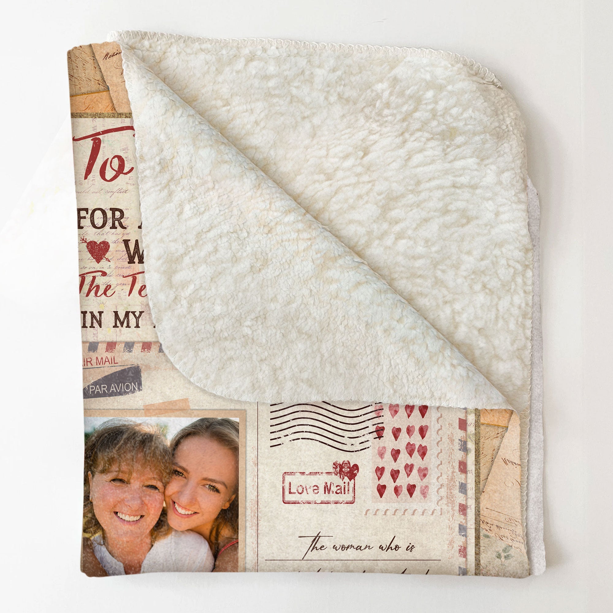 I Love You Mom - Personalized Photo Blanket