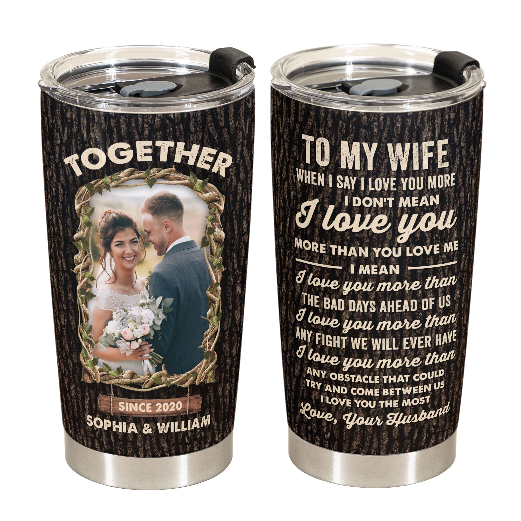 I Love You The Most - Personalized Photo Tumbler Cup