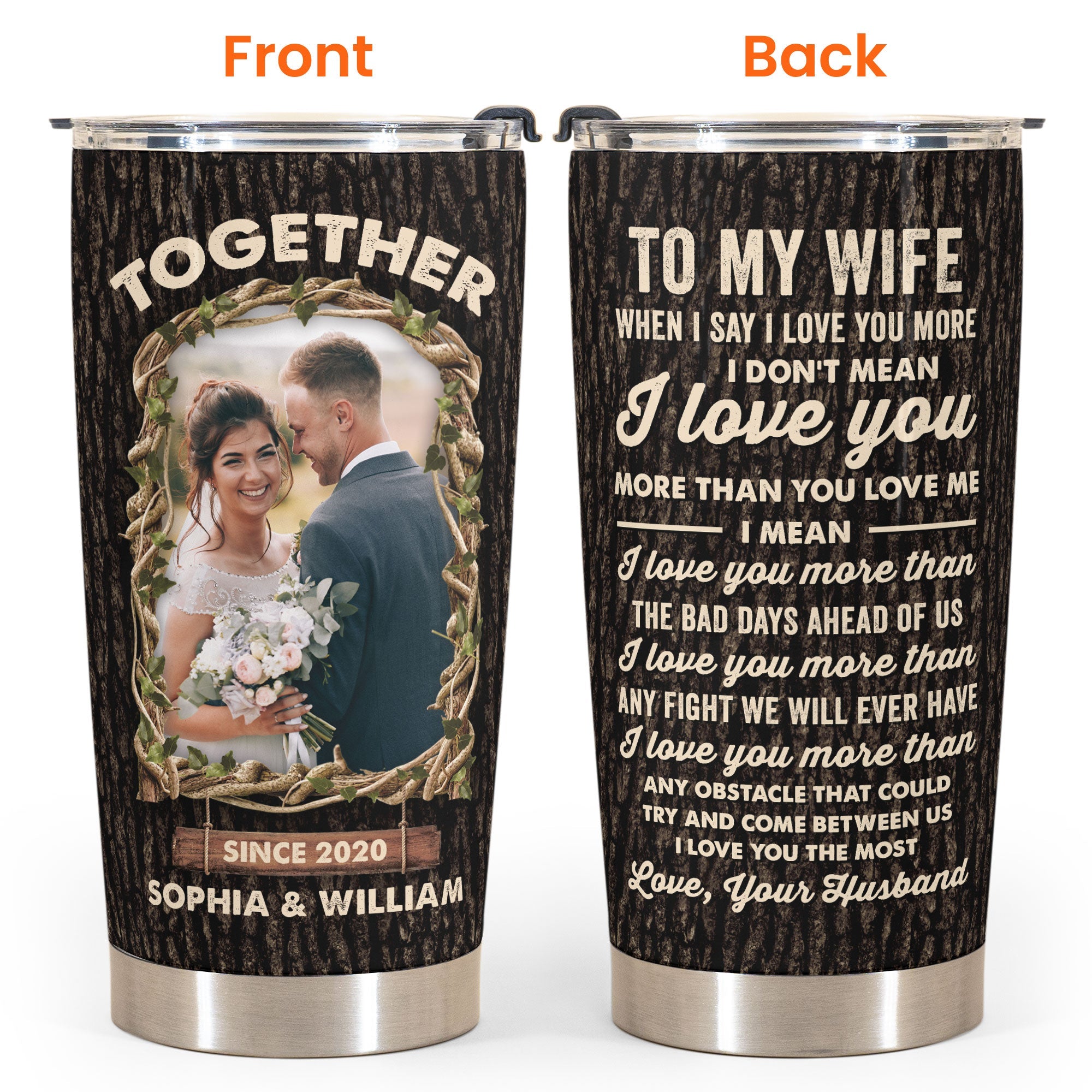 I Love You The Most - Personalized Photo Tumbler Cup