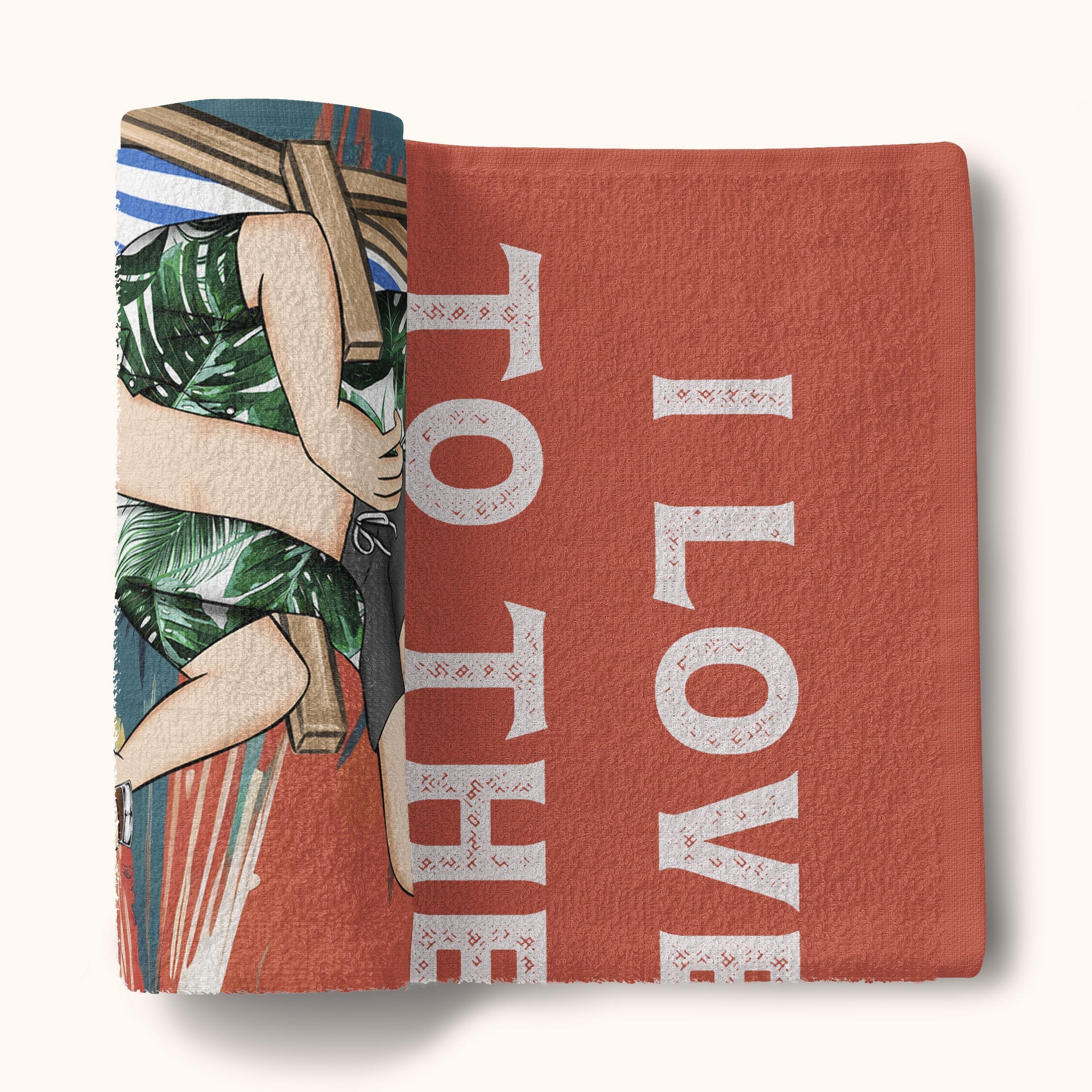 I Love You To The Beach And Back - Personalized Beach Towel