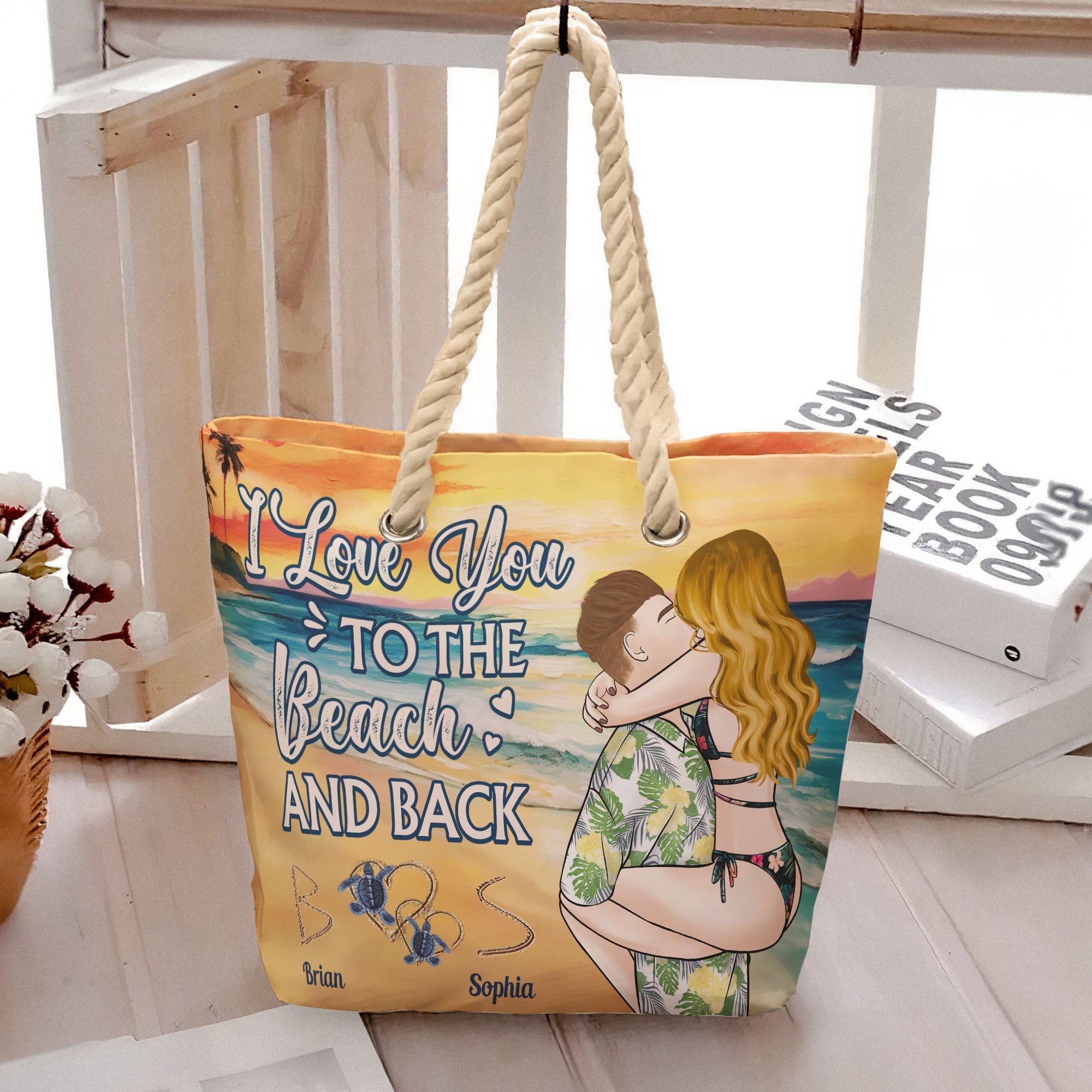 I Love You To The Beach And Back - Personalized Beach Bag