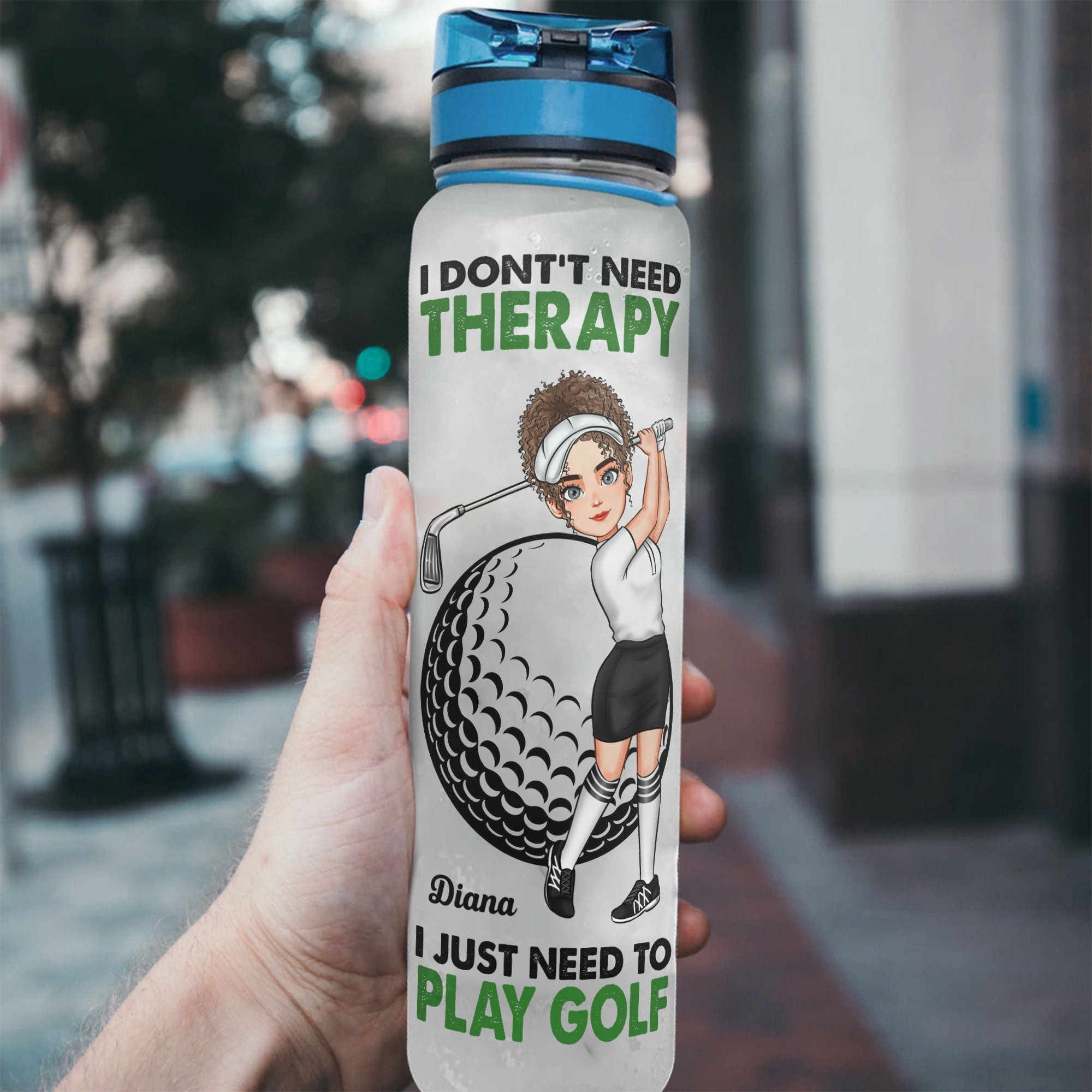 I Need To Play Golf - Personalized Water Bottle