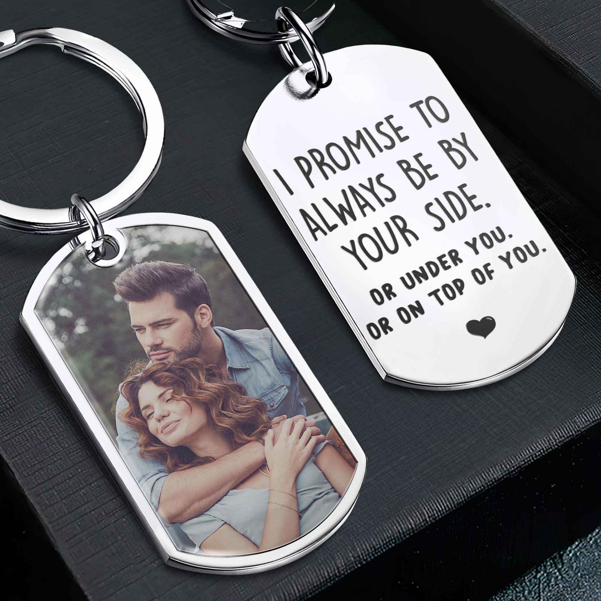 I Promise To Be - Personalized Photo Stainless Steel Keychain