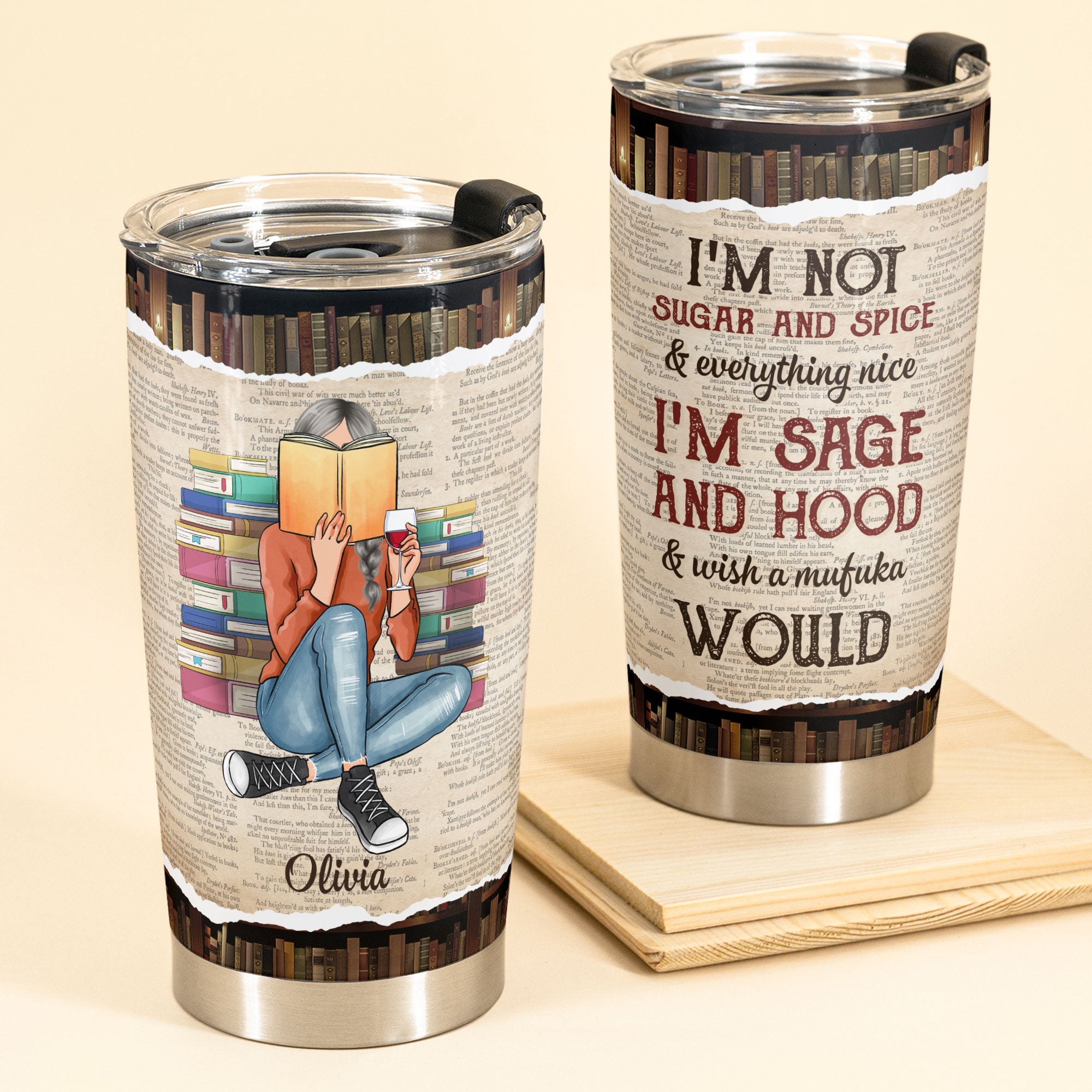 I Read Books - Personalized Tumbler Cup - Birthday & Christmas Gift For Book Lovers