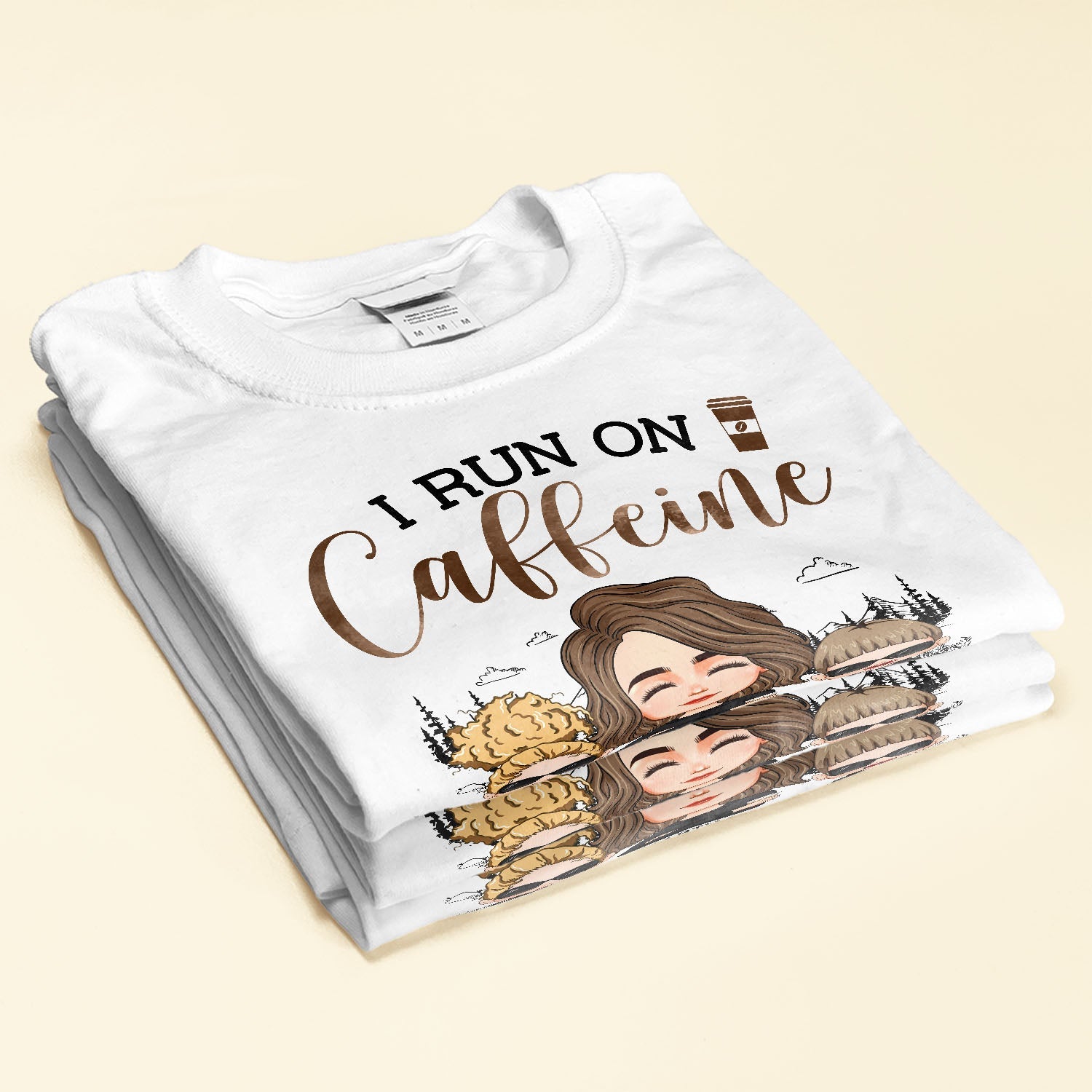 I Run On Caffeine And Kisses - Personalized Shirt