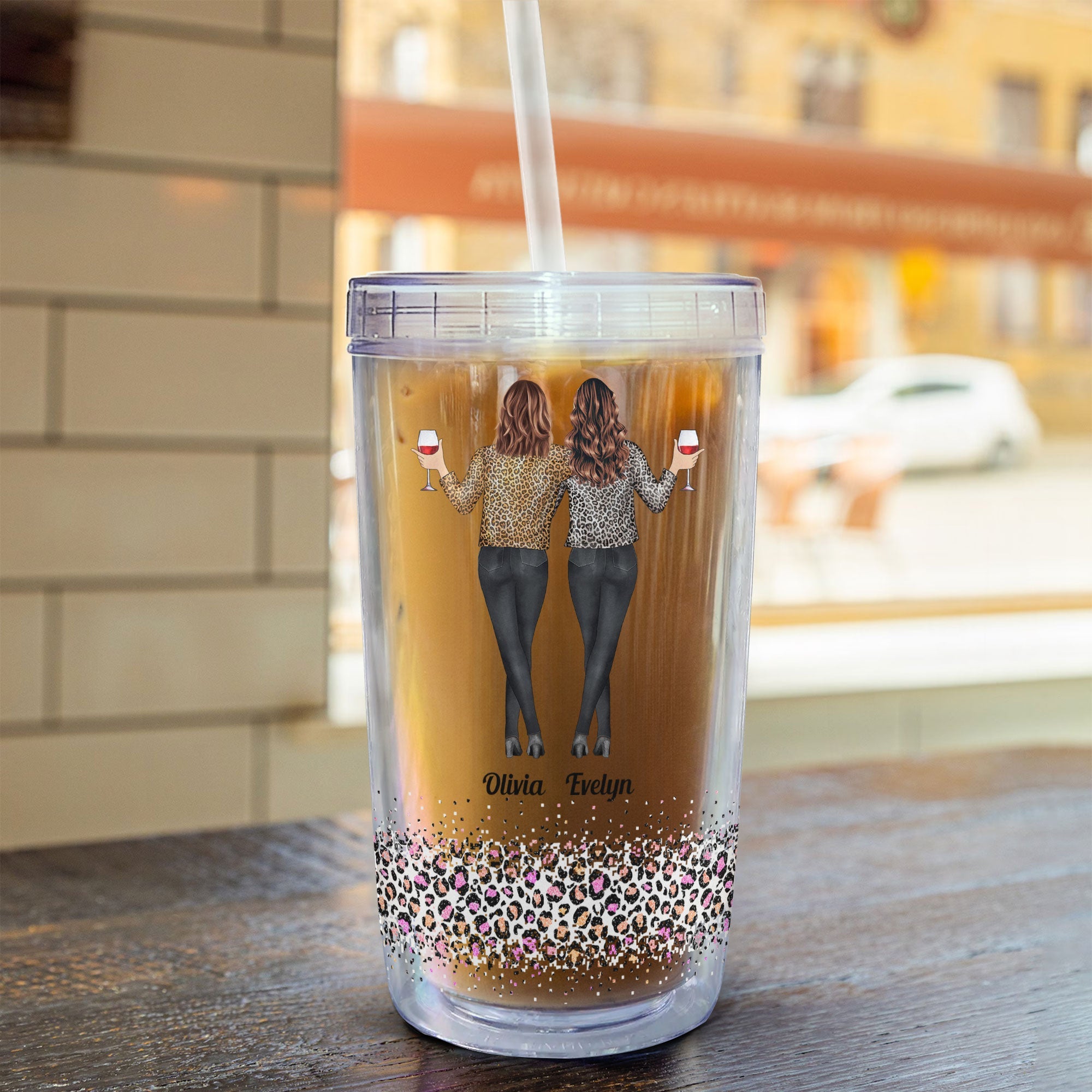 I Smile Because You Are My Sister - Personalized Acrylic Tumbler With Straw