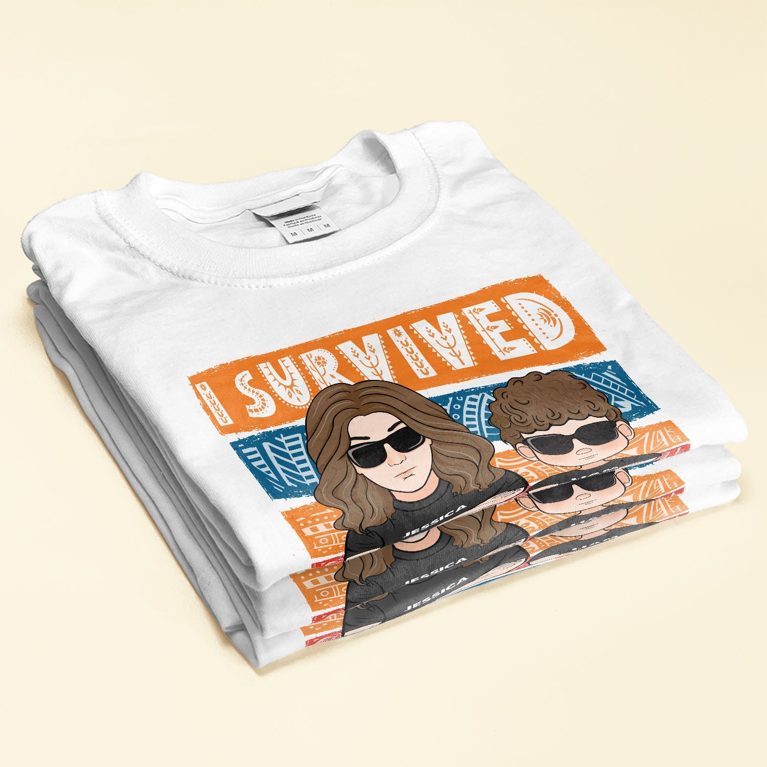 I Survived La Chancla - Personalized Shirt - Hispanic, Funny Gift For Sisters, Brothers, Son, Daughter