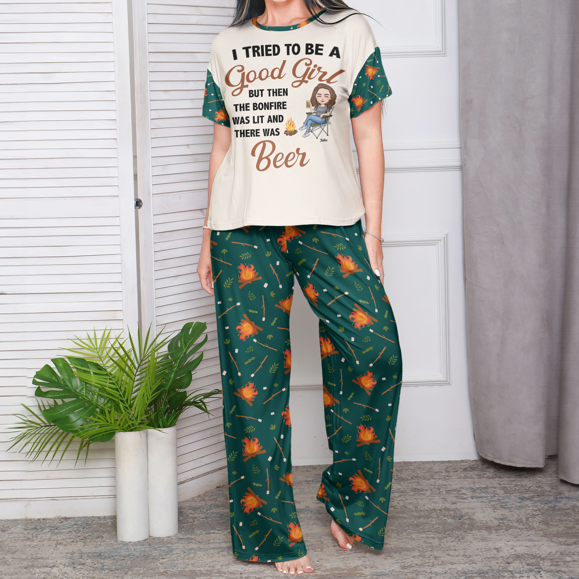 I Tried To Be A Good Girl - Personalized Pajamas