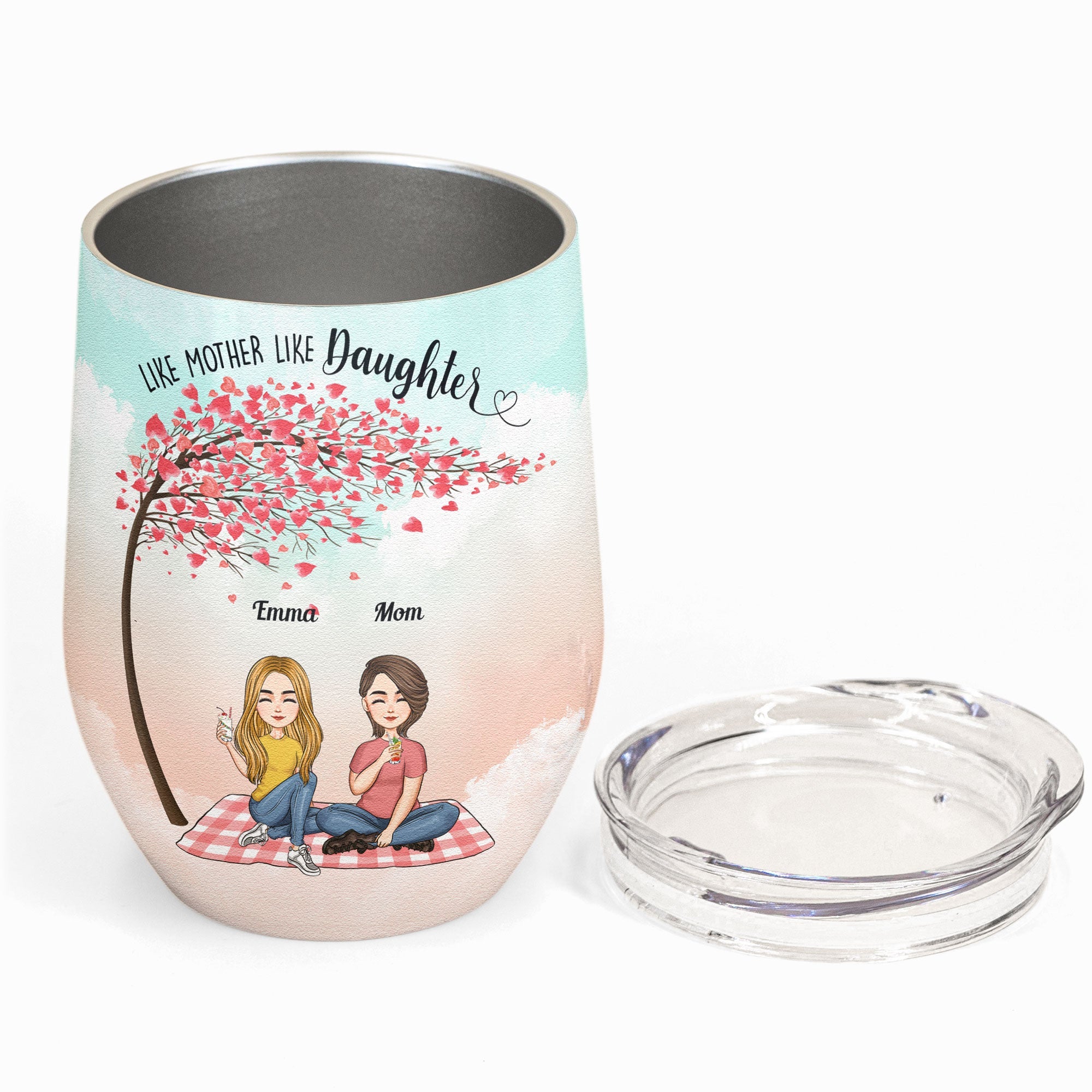 I Would Fight A Bear For You Daughter 2 - Personalized Wine Tumbler