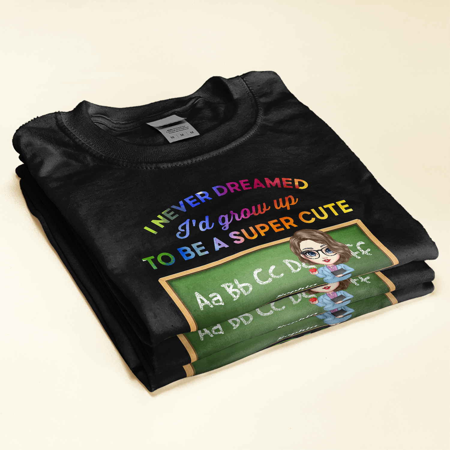 I'd Grow Up To Be A Super Cute Teacher - Personalized Shirt - Birthday, Back To School Gift For Teacher