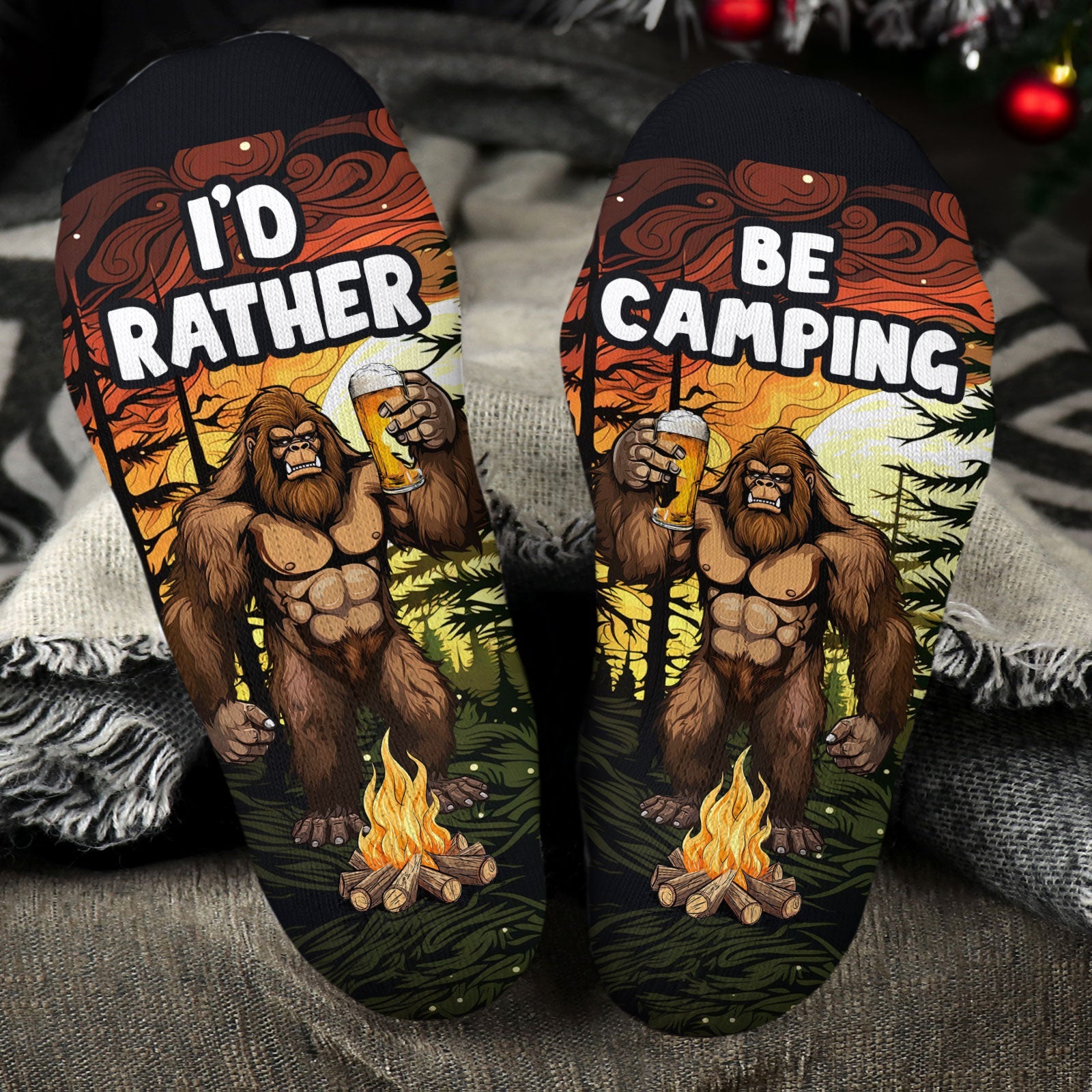 I'd Rather Be Camping - Personalized Crew Socks