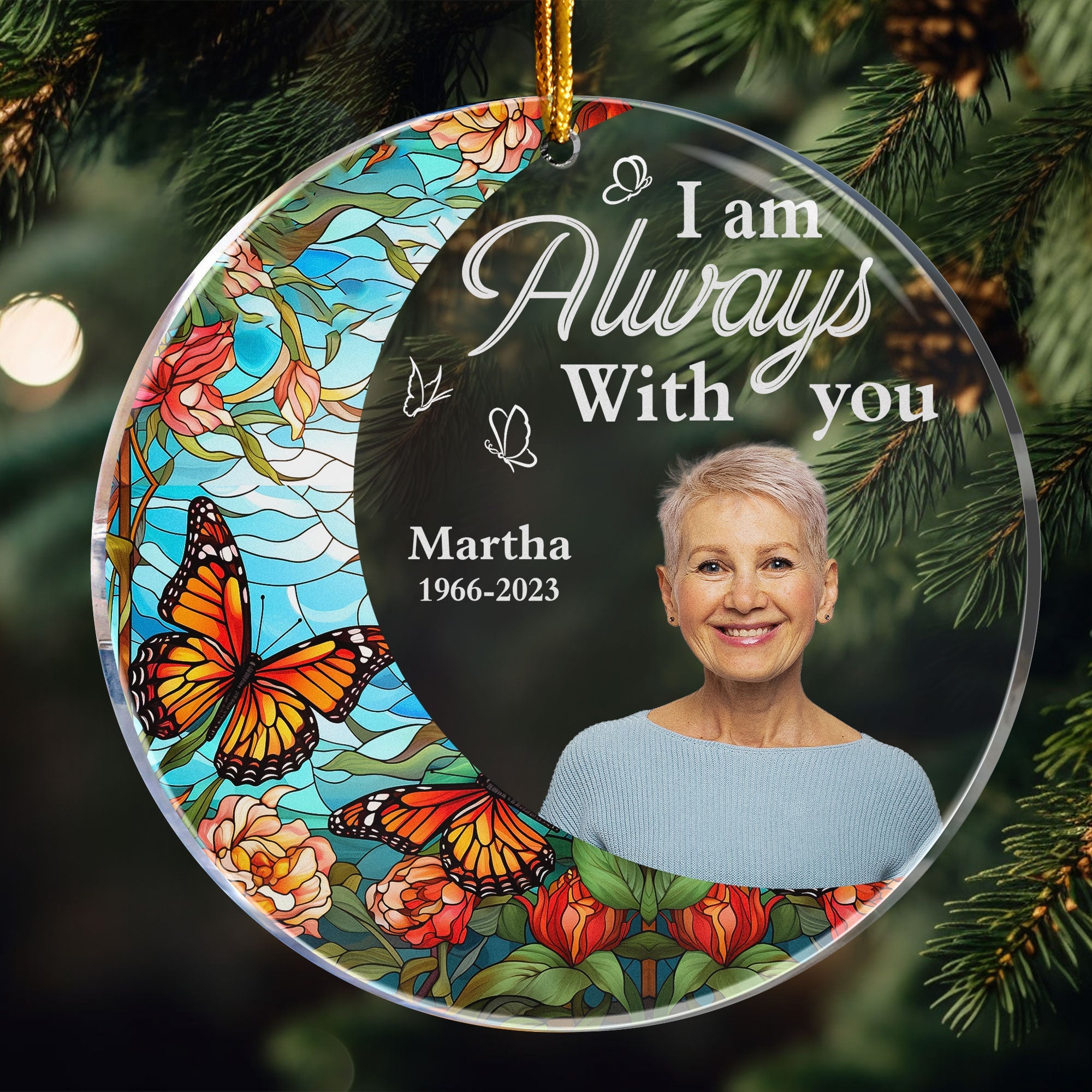 I'm Always With You For Loss Of Loved Ones - Personalized Acrylic Photo Ornament