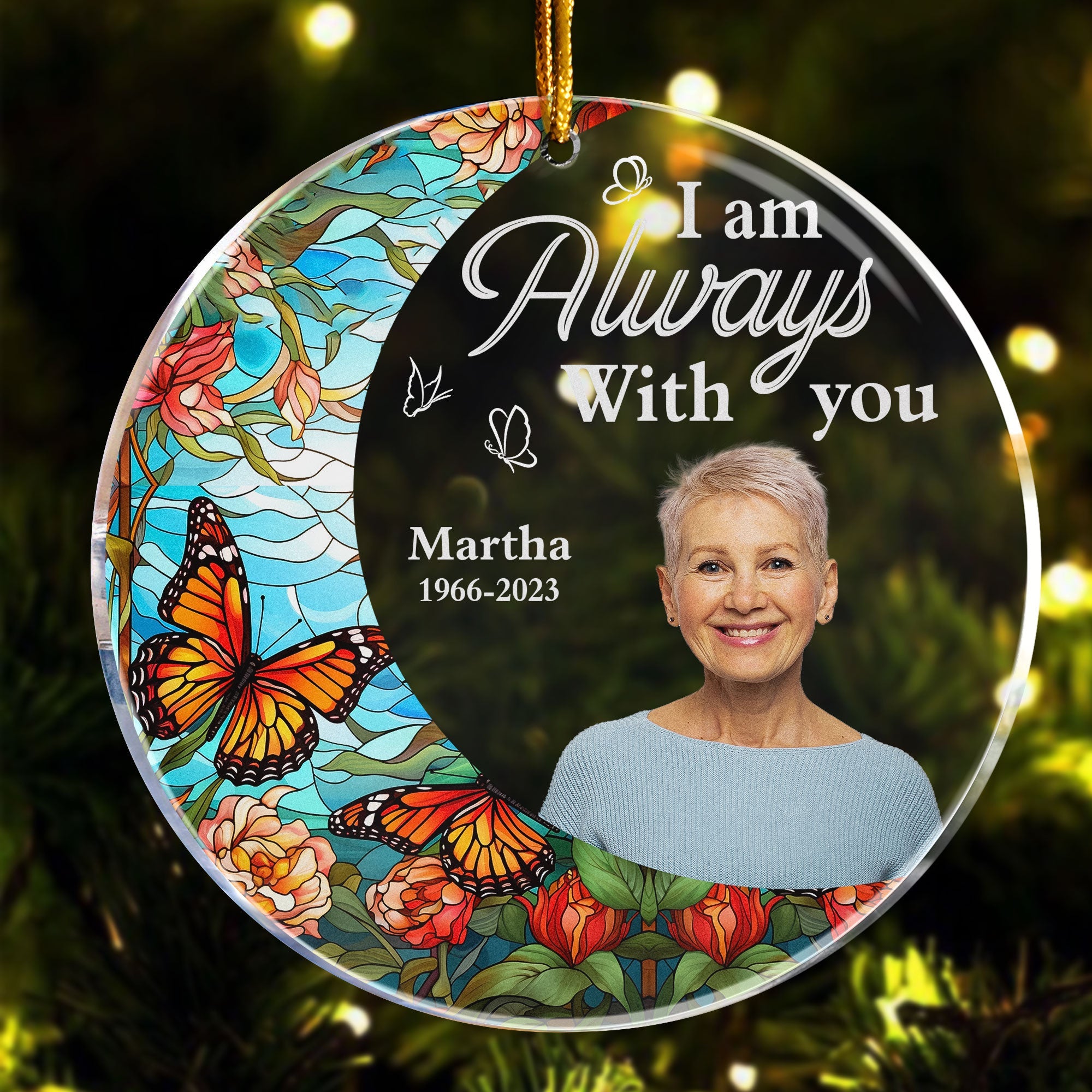 I'm Always With You For Loss Of Loved Ones - Personalized Acrylic Photo Ornament